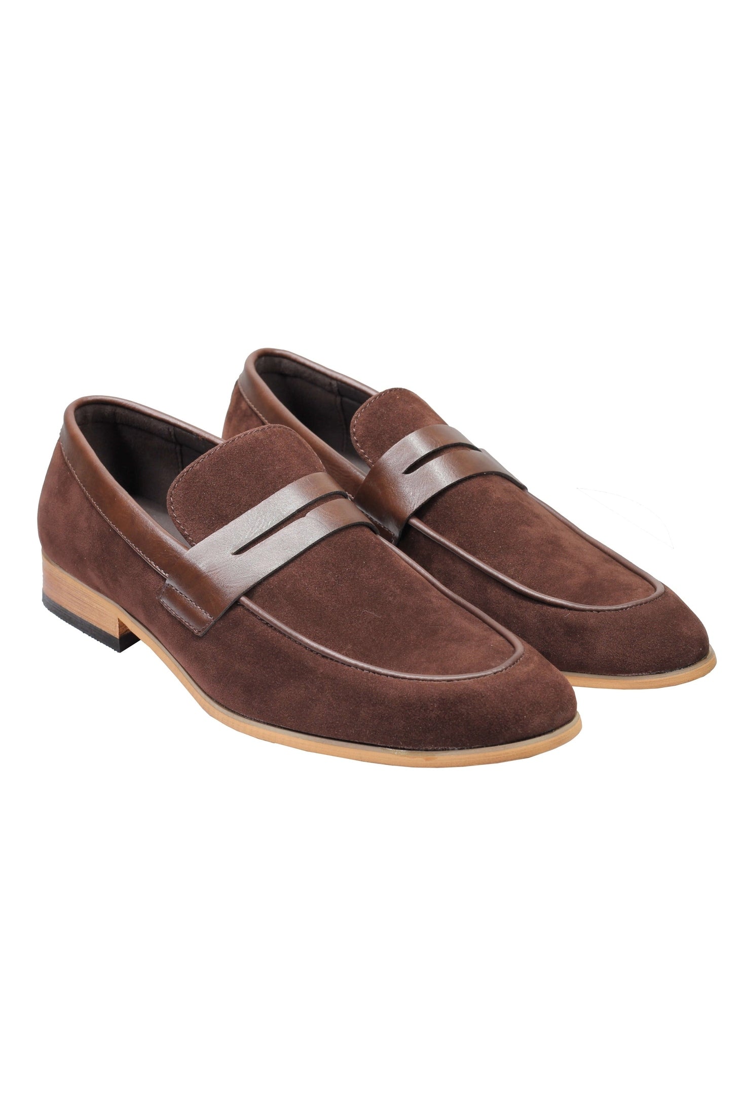 SUEDE PENNY LOAFERS