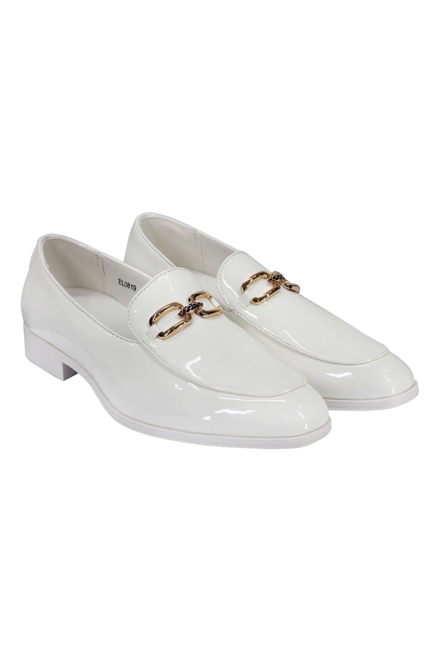 SHINY GOLD BUCKLE LOAFER