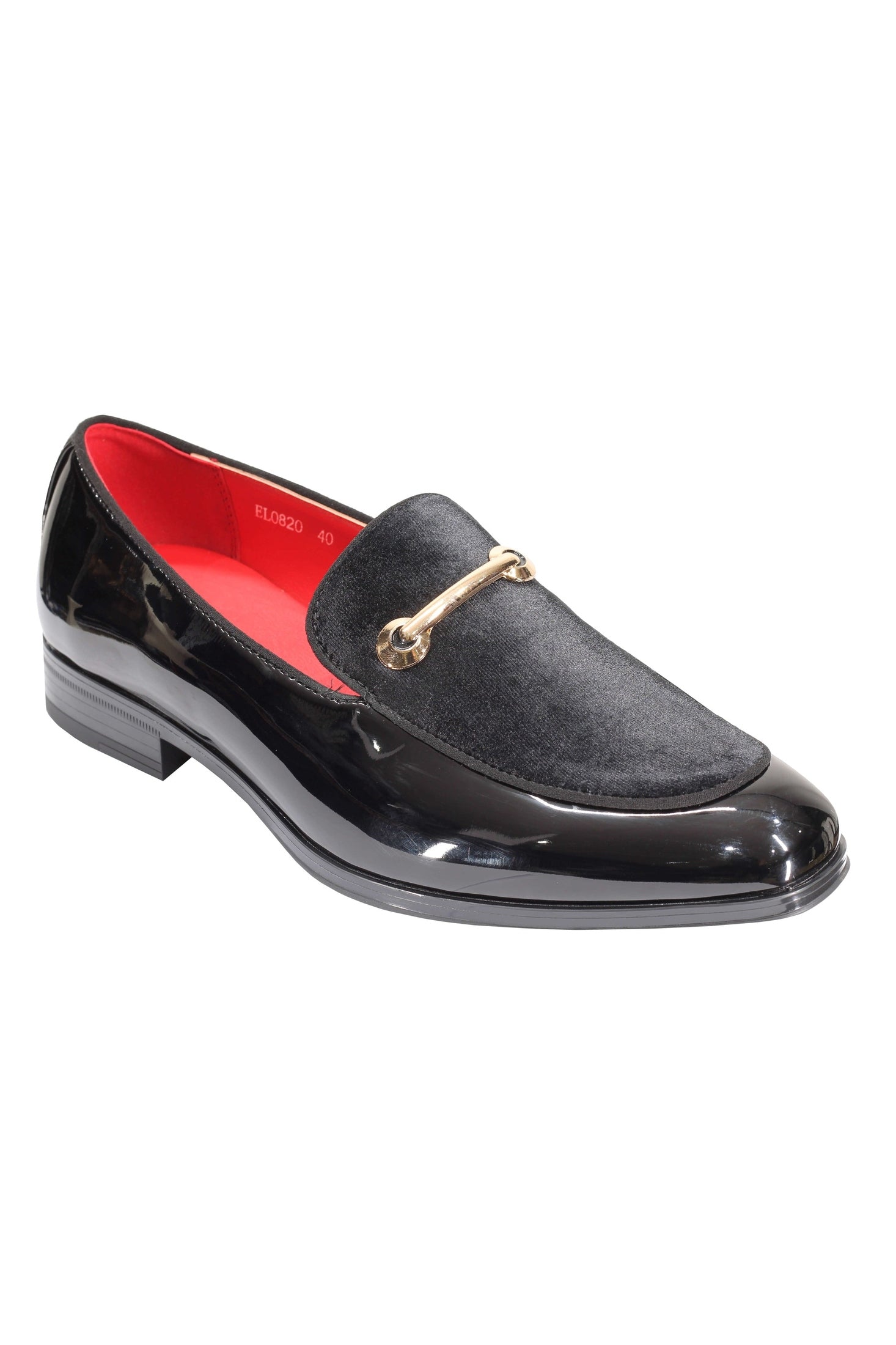SHINY VELVET LOAFERS WITH BUCKLE