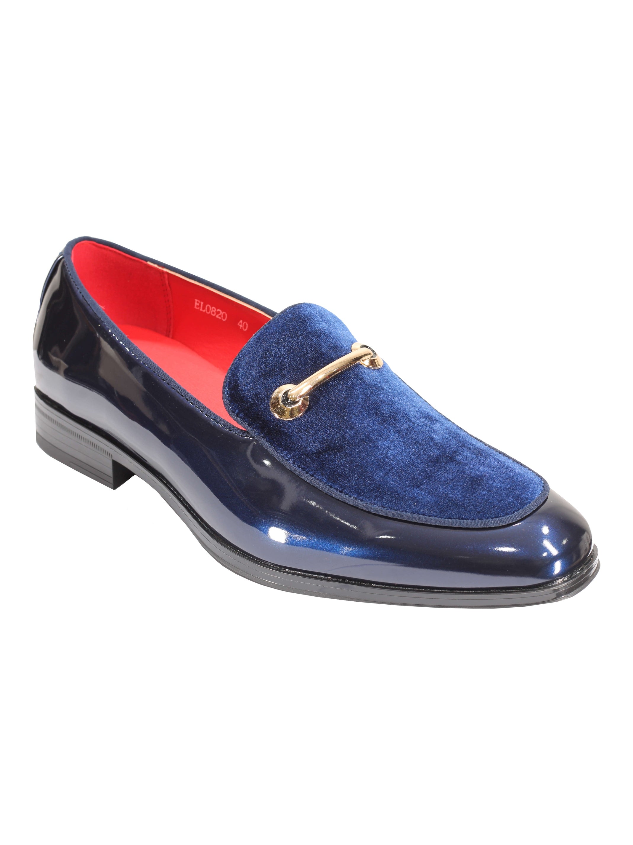 SHINY VELVET LOAFERS WITH BUCKLE