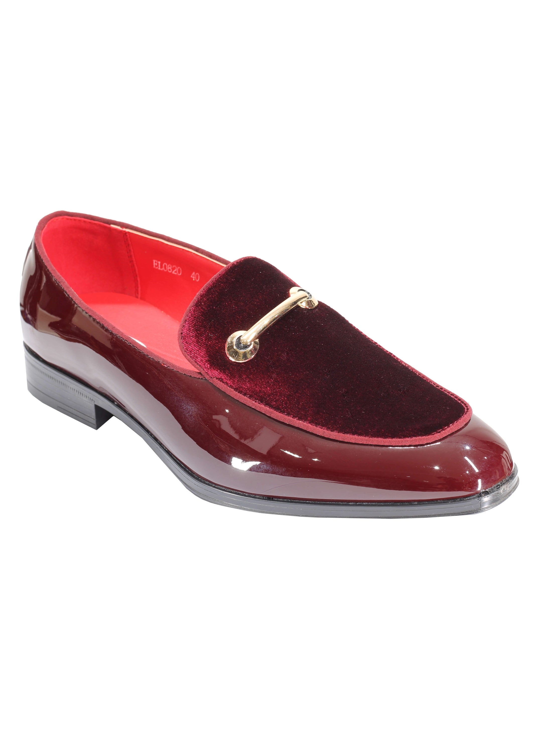 SHINY VELVET LOAFERS WITH BUCKLE