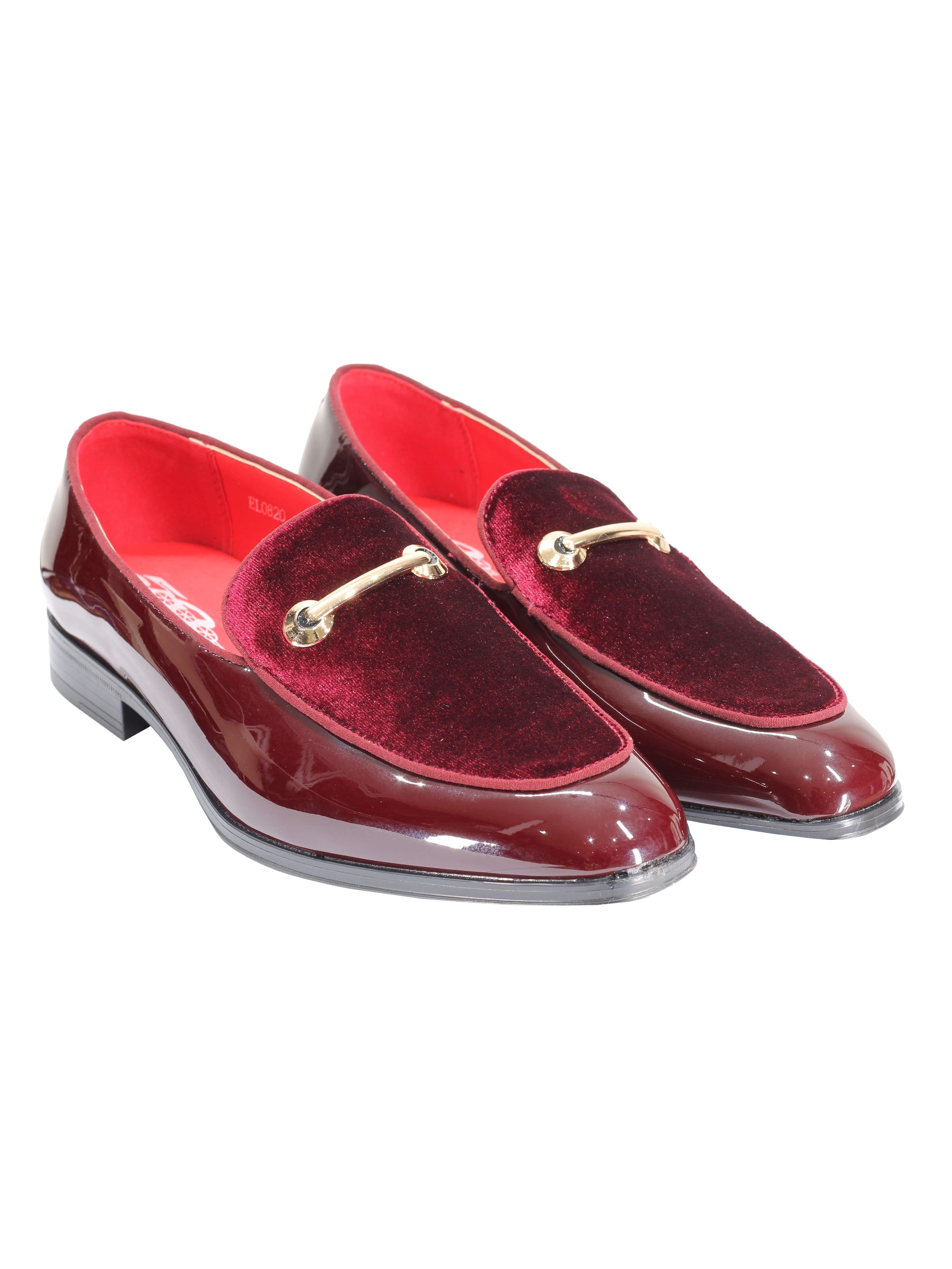SHINY VELVET LOAFERS WITH BUCKLE