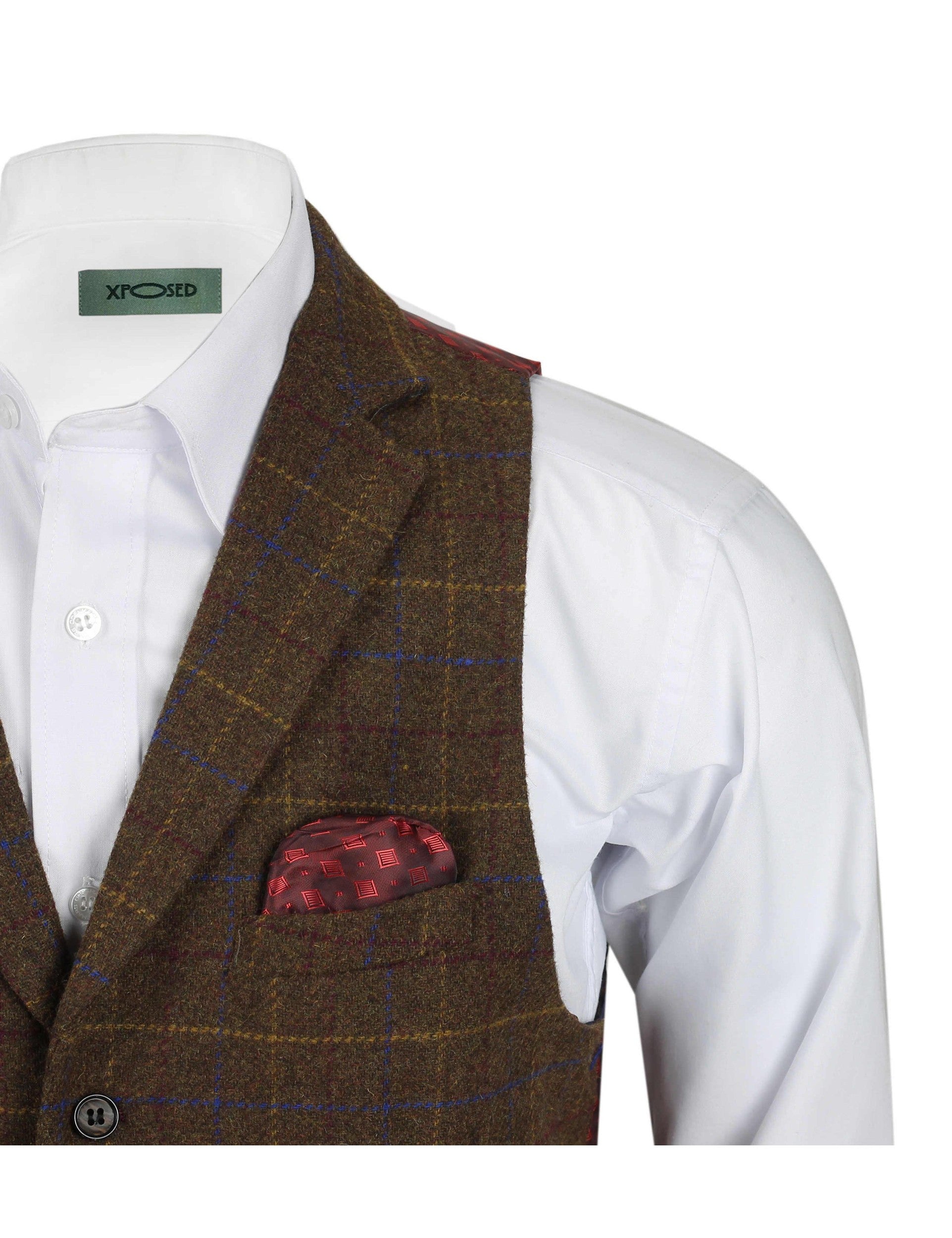 Chester - Tan Tweed Collar Waistcoat