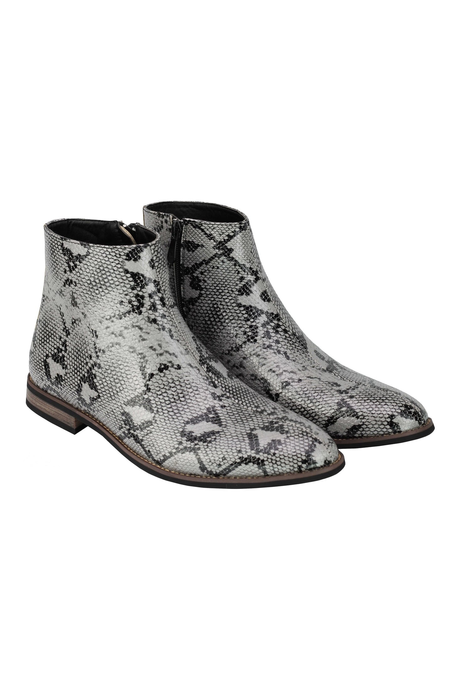 SHINY FAUX LEATHER PRINTED SHOES