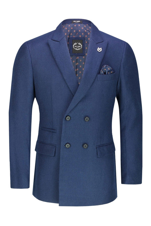 MARCO - DOUBLE BREASTED NAVY TWEED JACKET