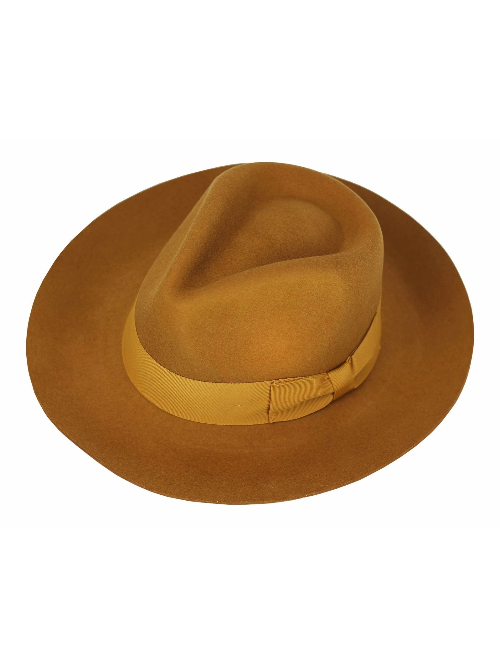 Gladwin Bond 100% Wool Mustard Fedora Stiff Hat