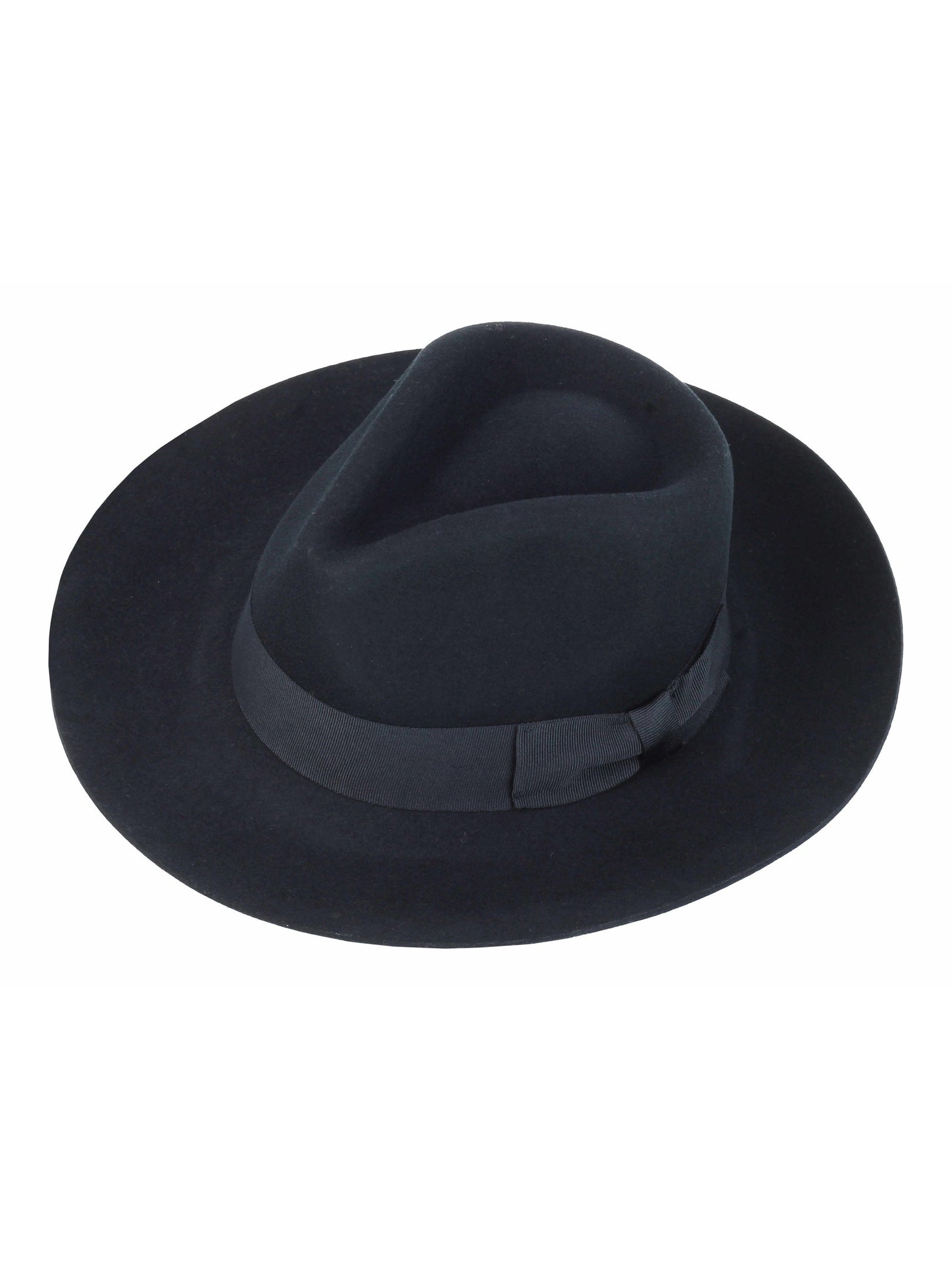 Gladwin Bond 100% Wool Black Fedora Stiff Hat