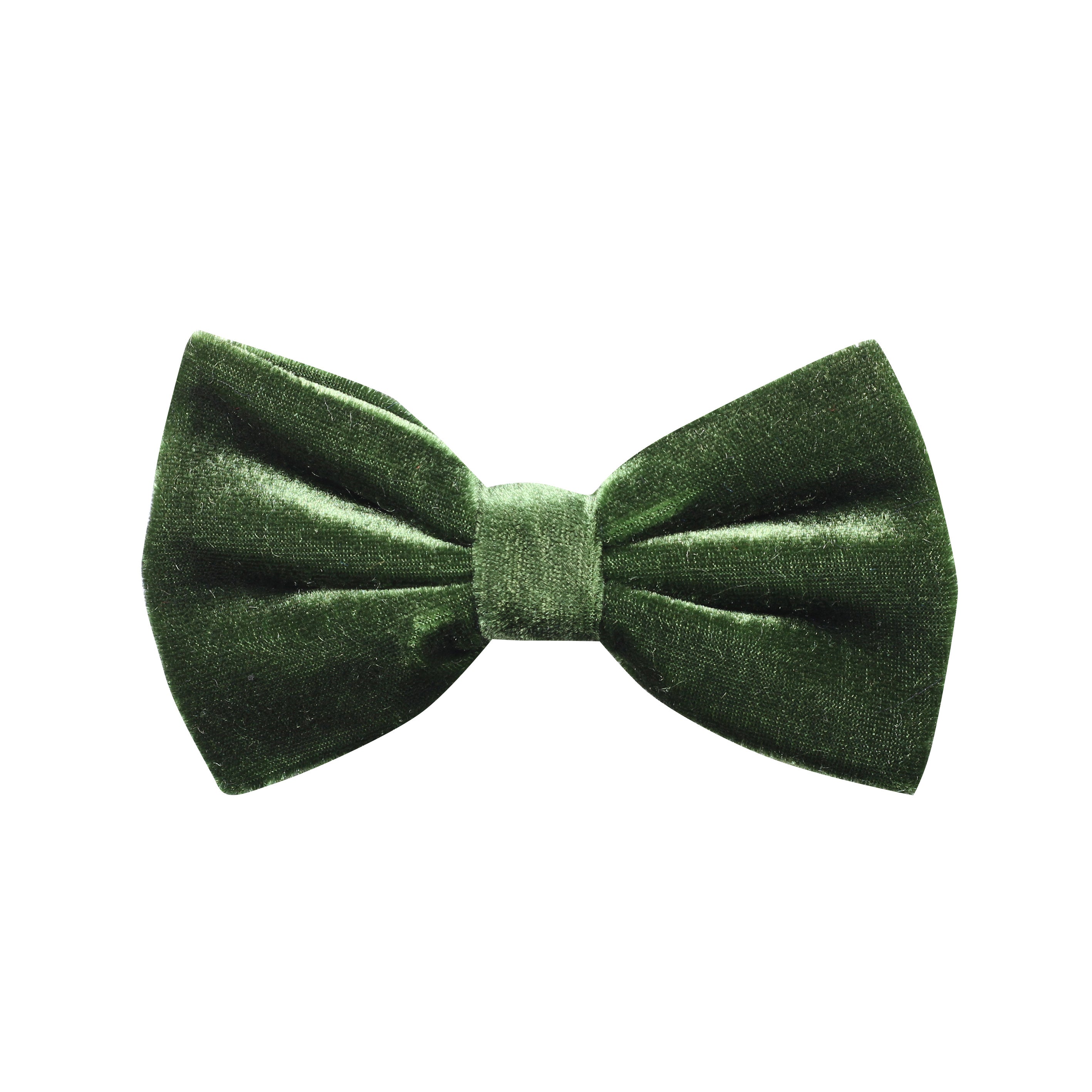 Green Shiny Velvet Bow Tie With Cufflink Pocket Square