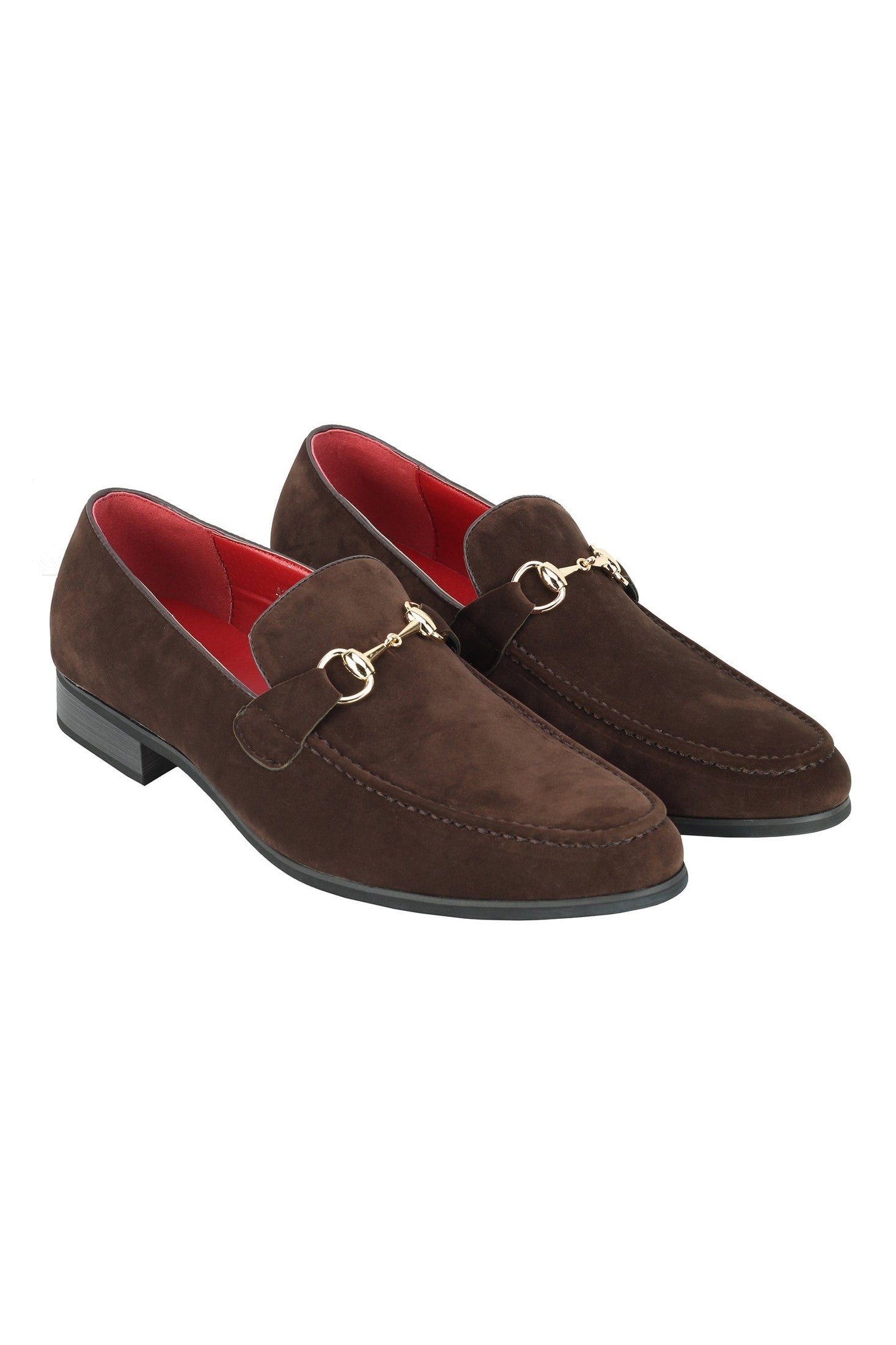 FAUX LEATHER LOAFERS IN COFFEE