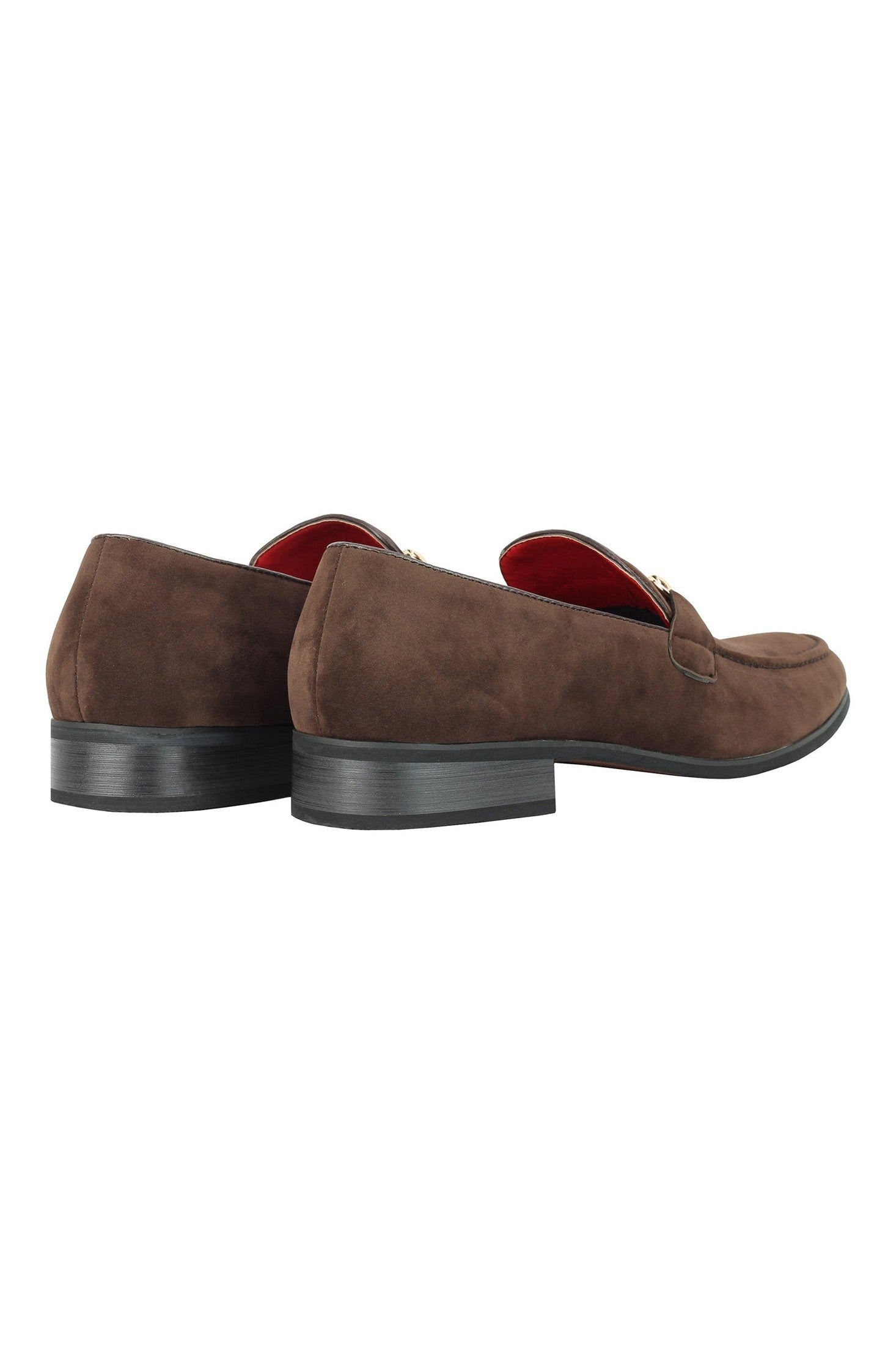 FAUX LEATHER LOAFERS IN COFFEE