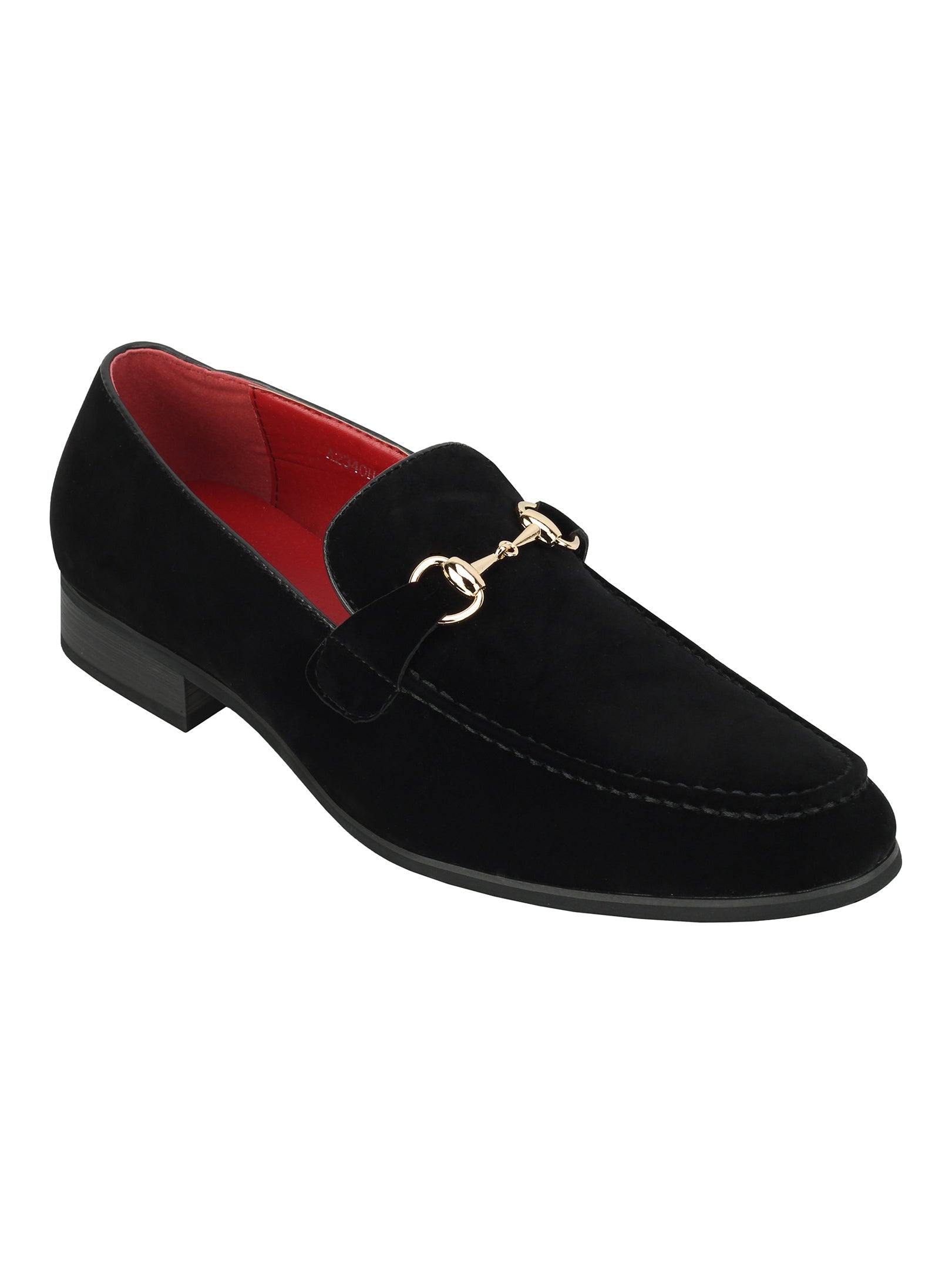 FAUX LEATHER LOAFERS IN BLACK