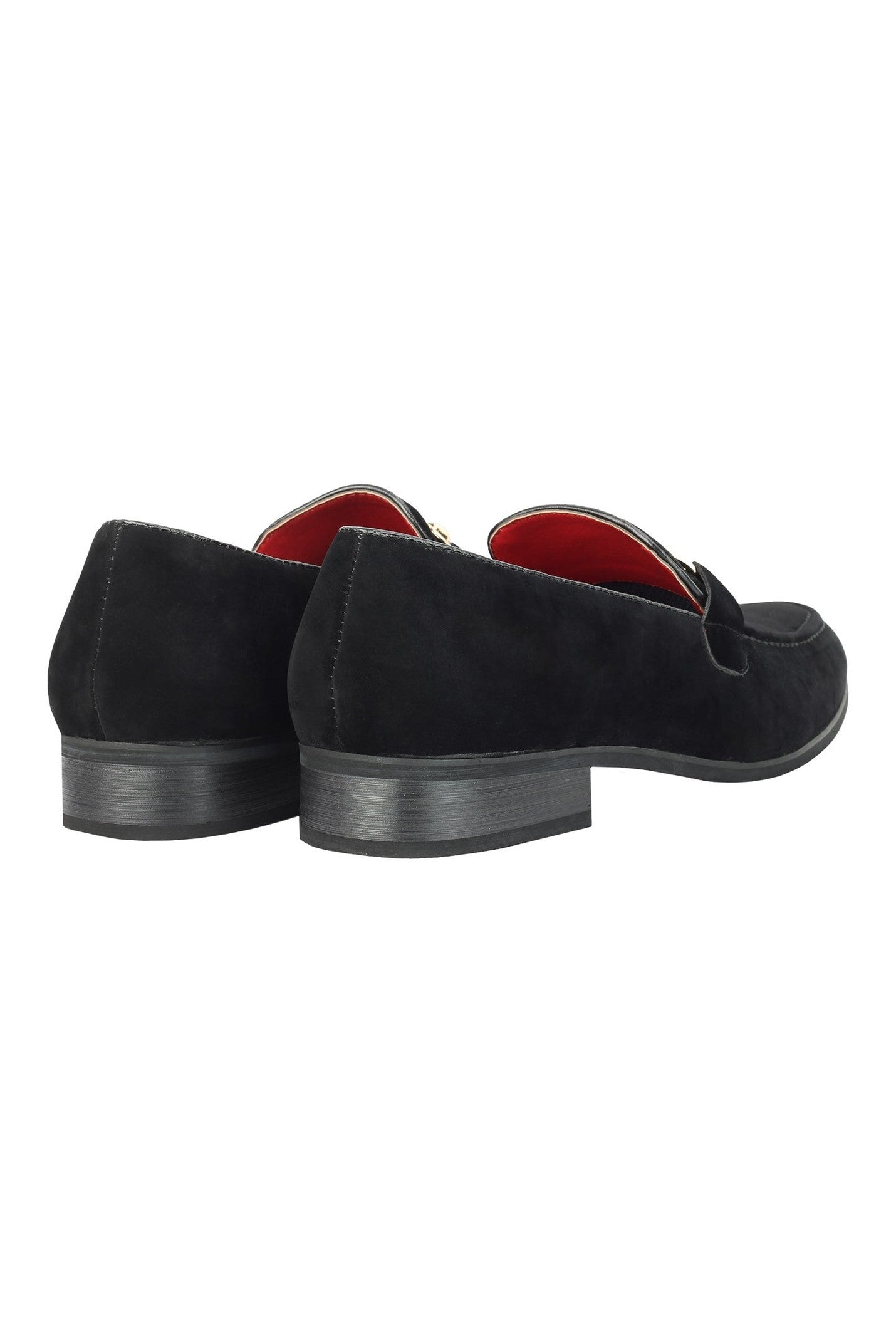 FAUX LEATHER LOAFERS IN BLACK