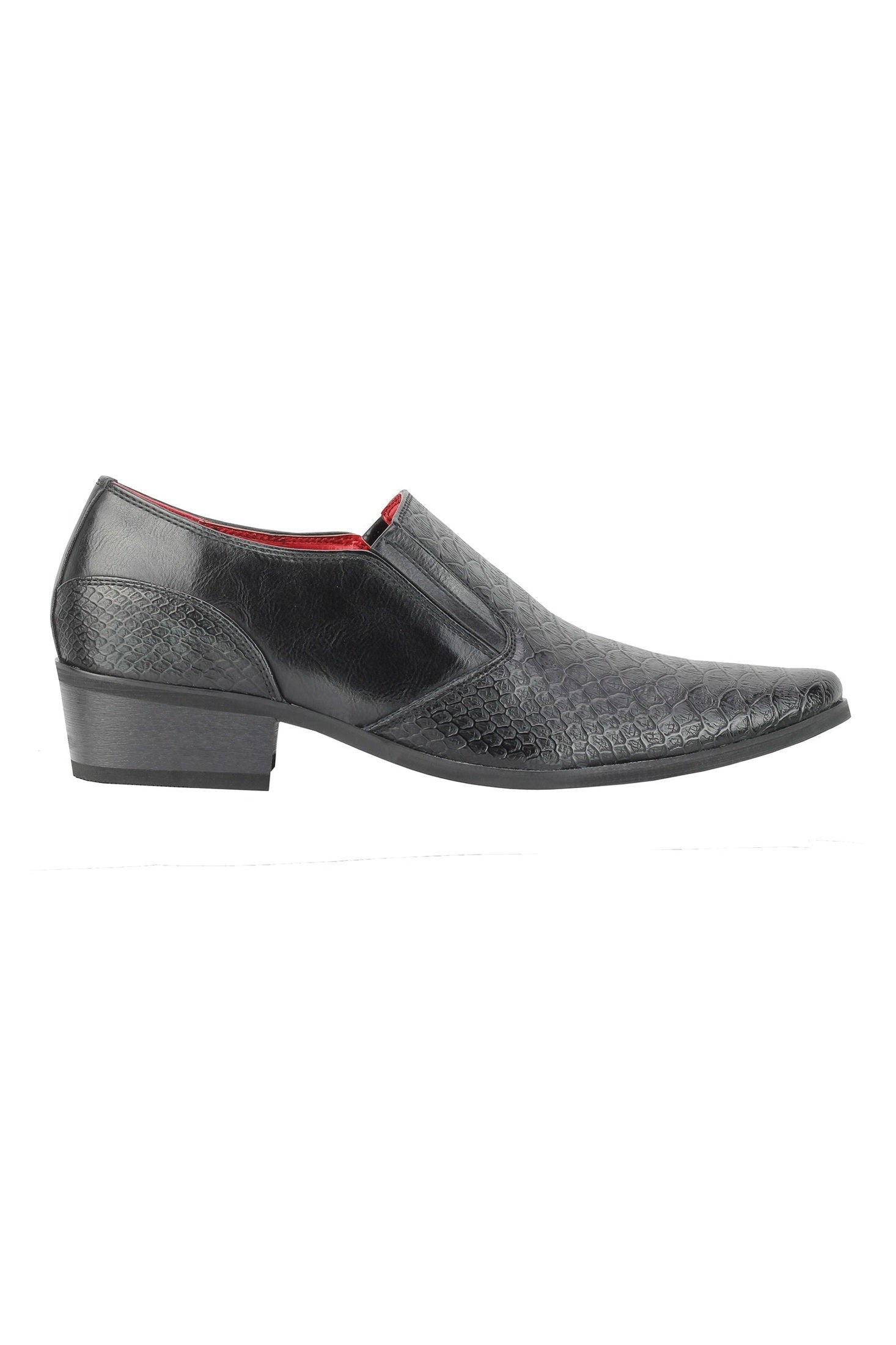 Mens Faux Leather Emboss Loafers