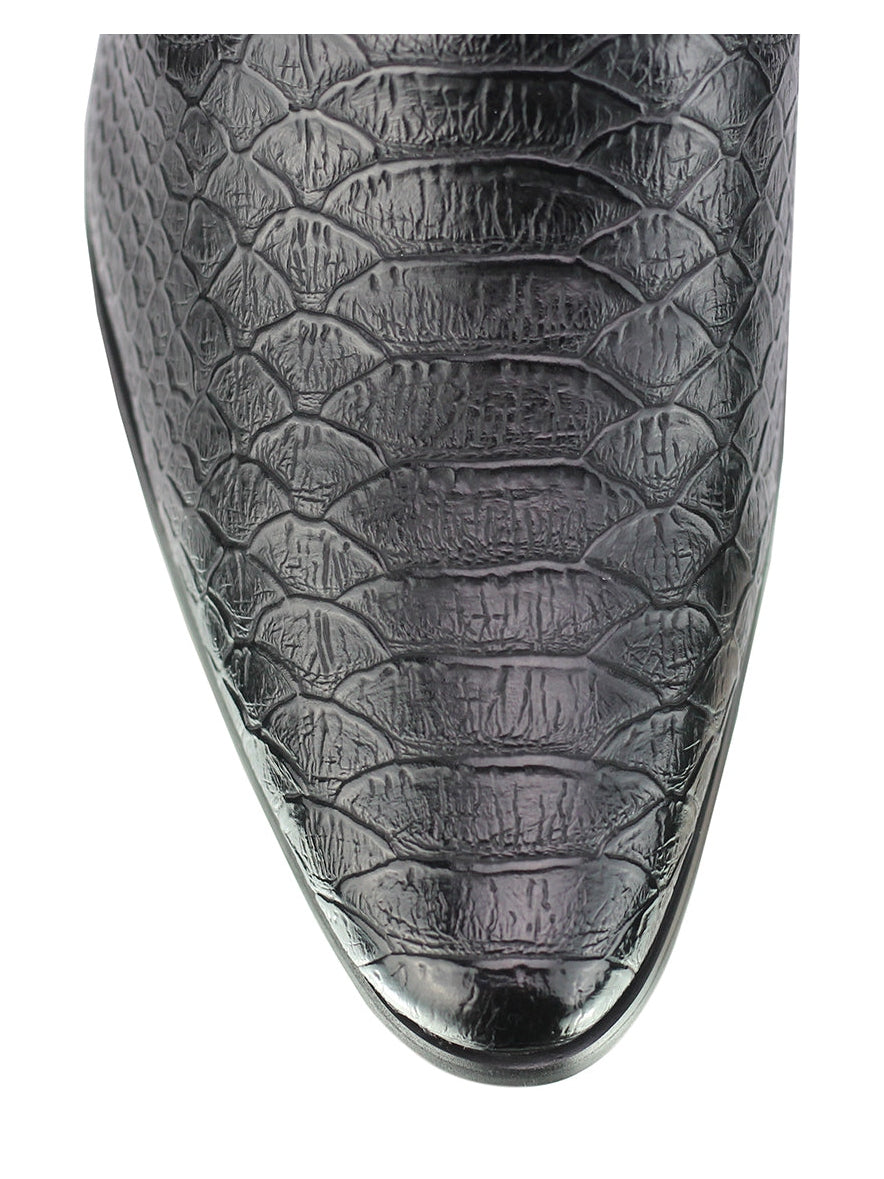 Mens Faux Leather Emboss Loafers