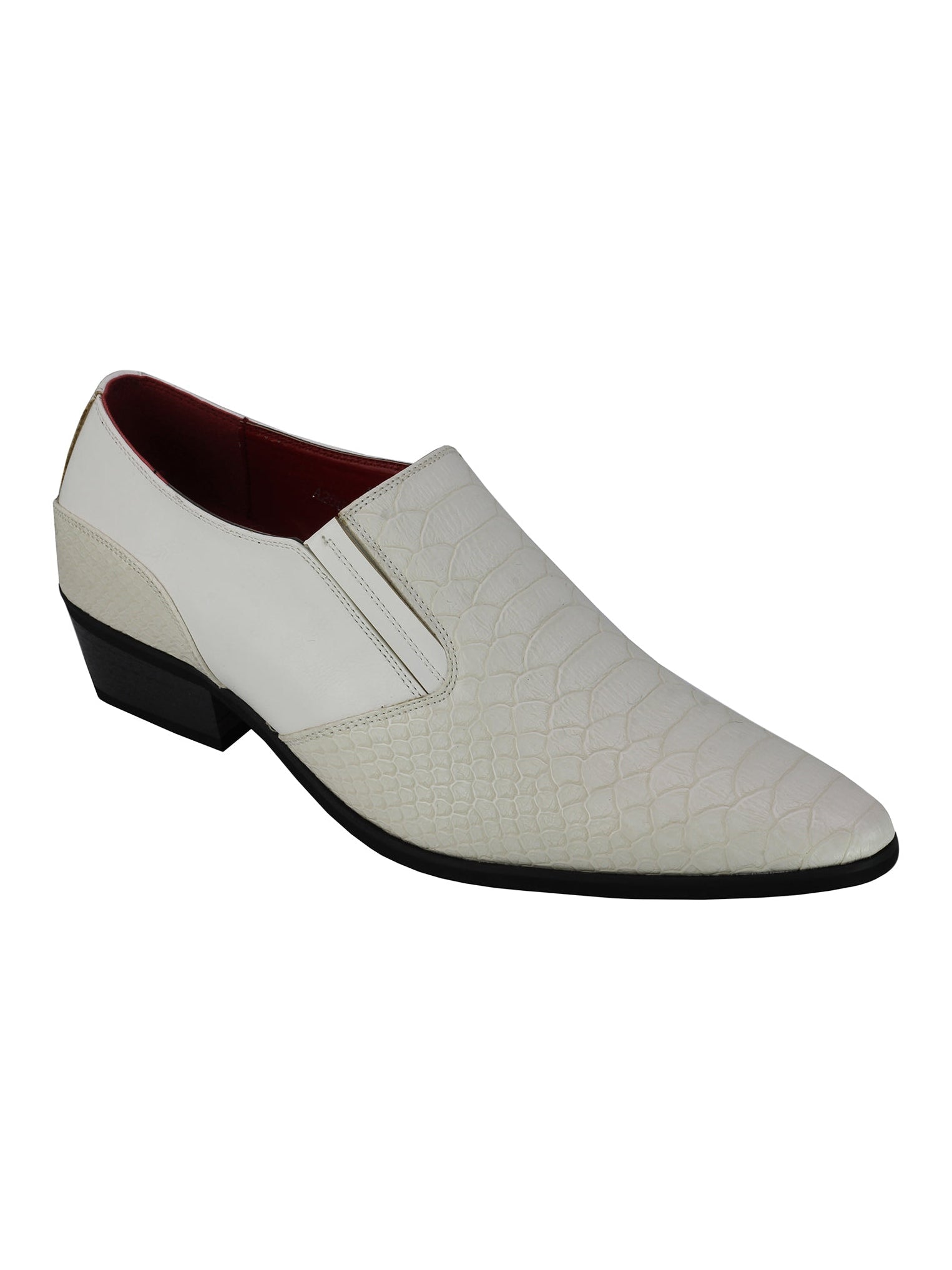 Mens Faux Leather Emboss Loafers