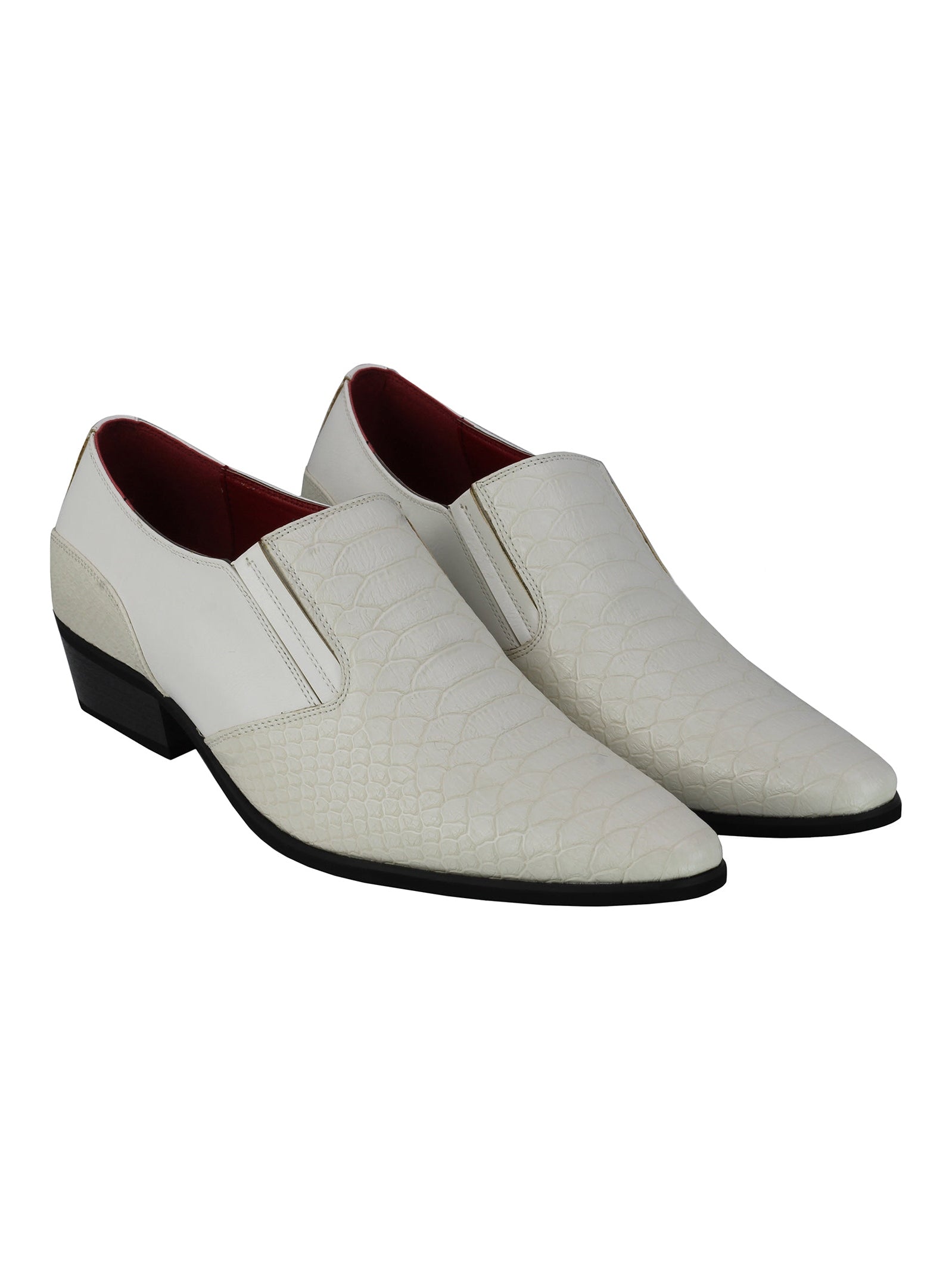Mens Faux Leather Emboss Loafers