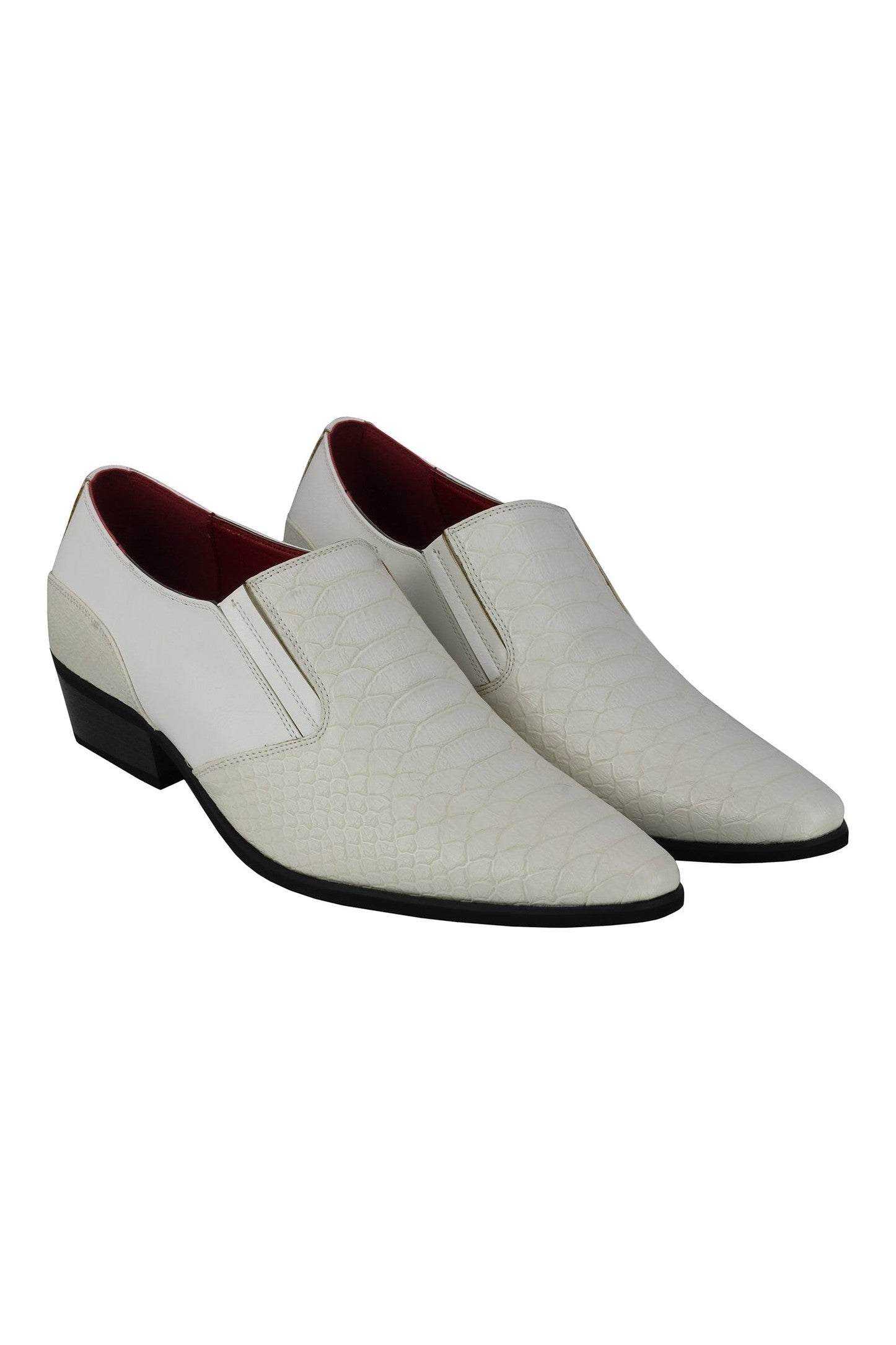 Mens Faux Leather Emboss Loafers