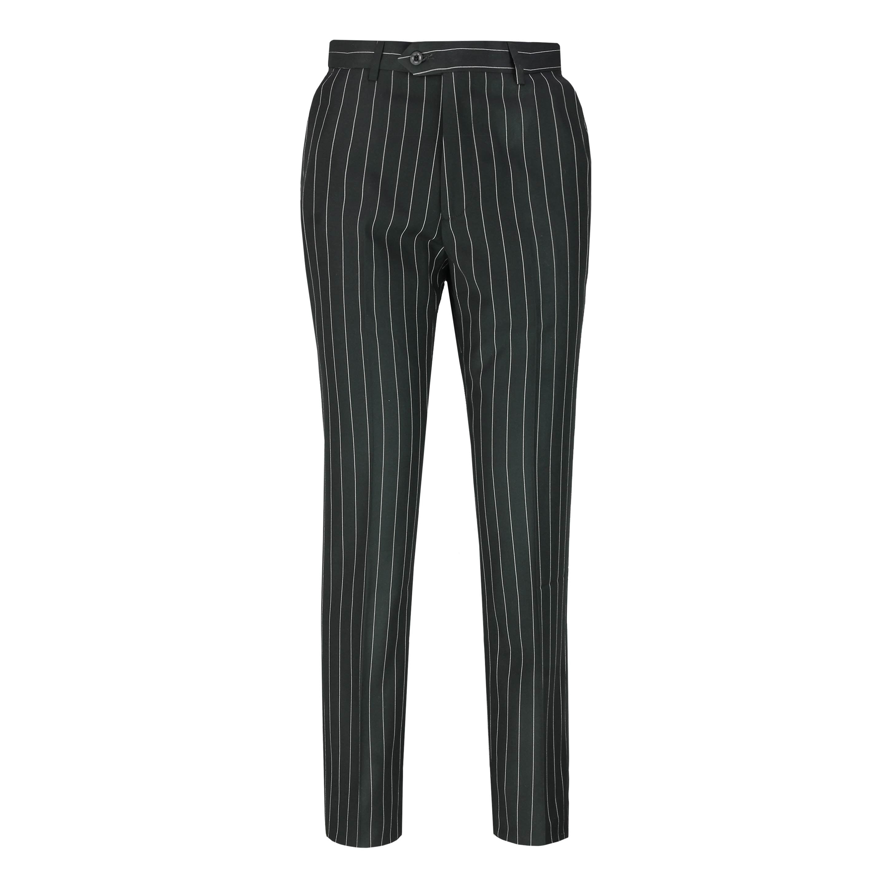 CLASSIC TWEED PINSTRIPE BLACK TROUSER
