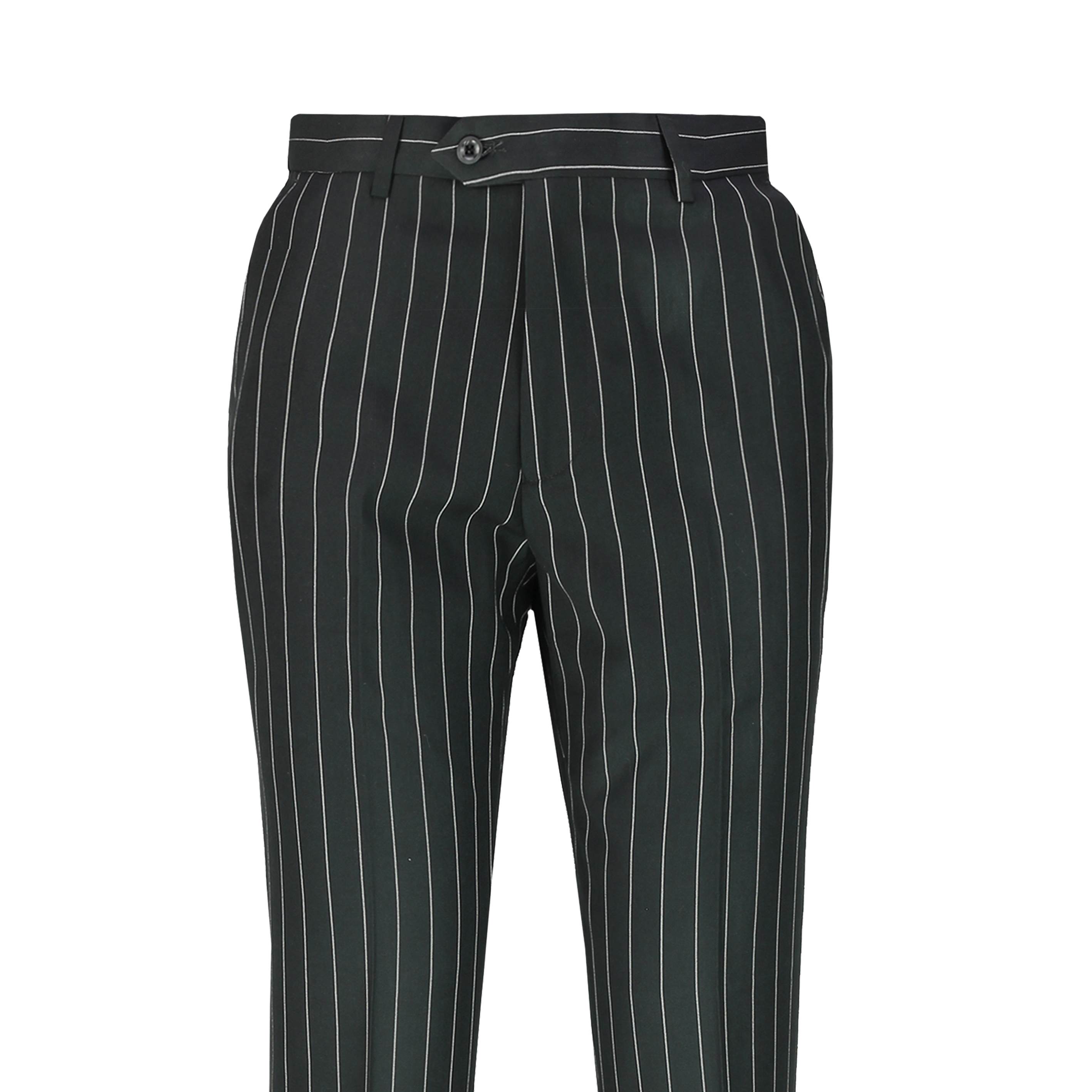 CLASSIC TWEED PINSTRIPE BLACK TROUSER