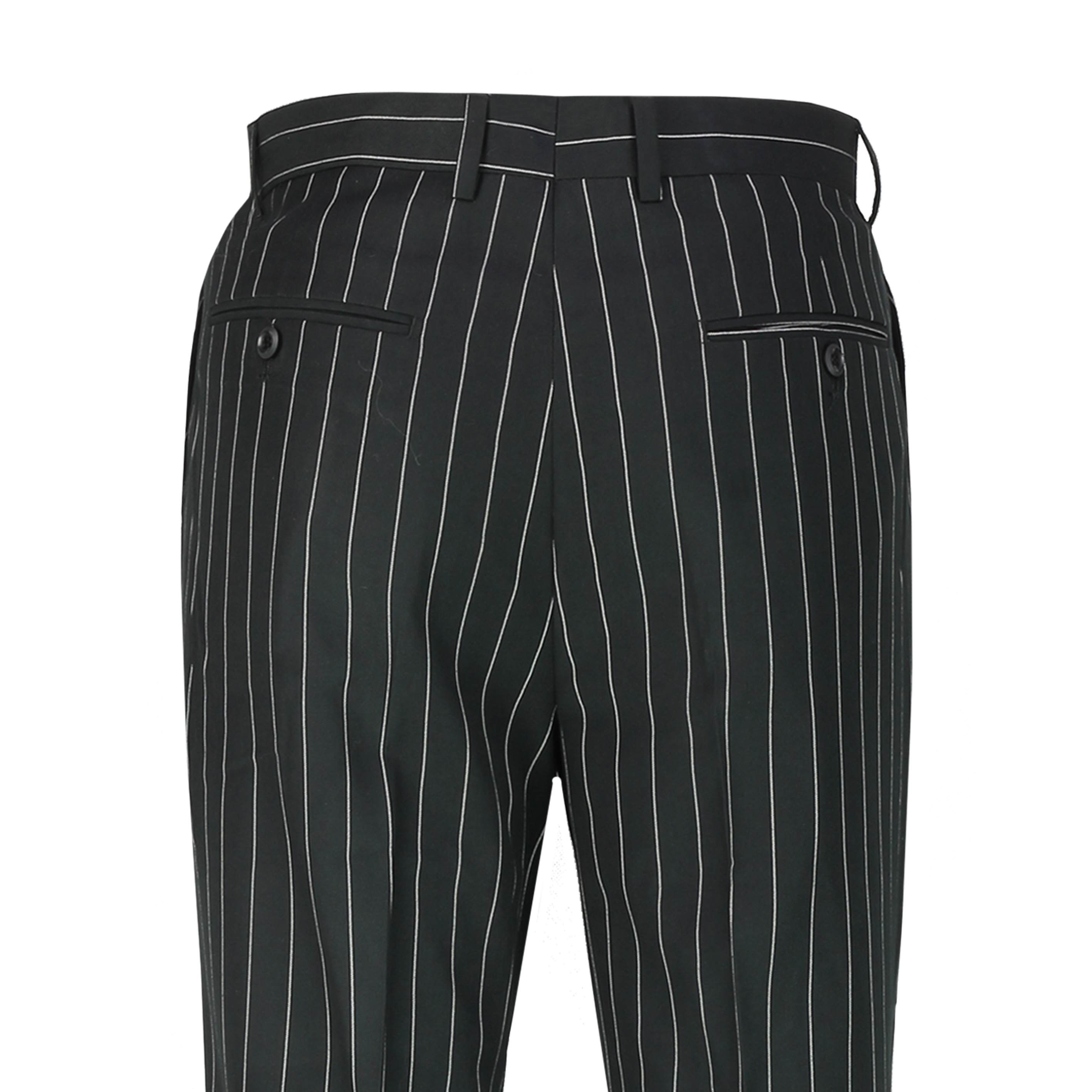 CLASSIC TWEED PINSTRIPE BLACK TROUSER