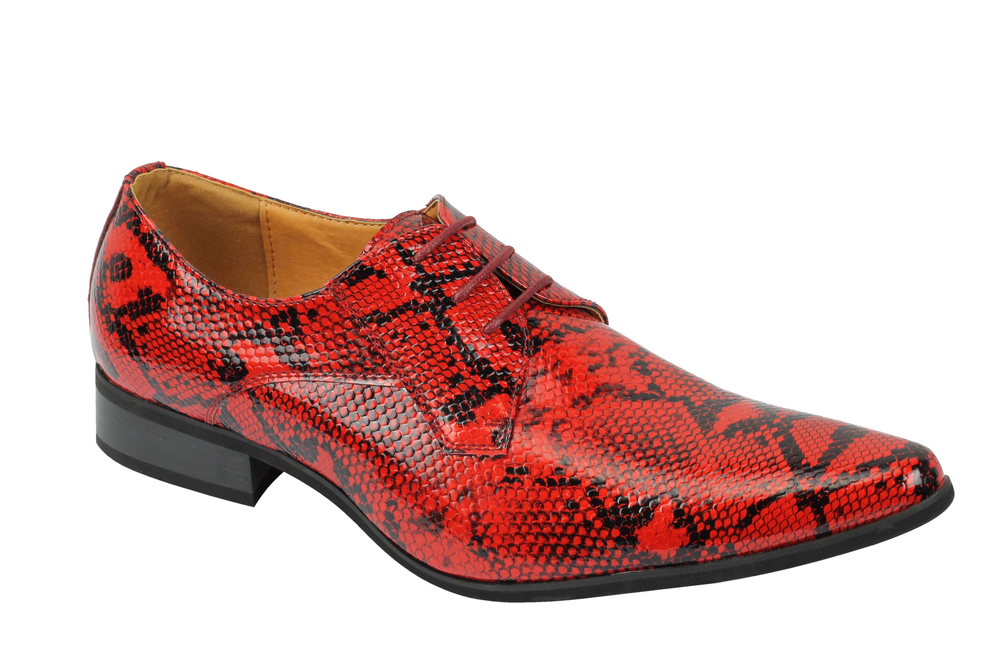 Shiny Patent Faux Leather Shoes In Red