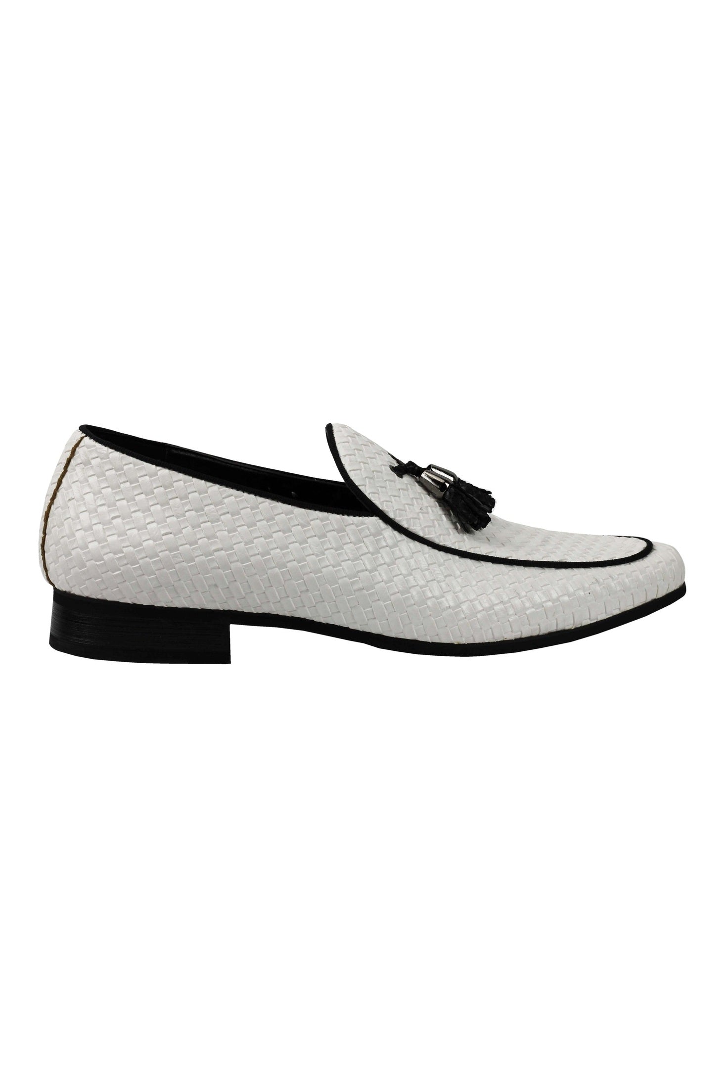 RETRO TASSEL MOCCASIN LOAFERS IN WHITE