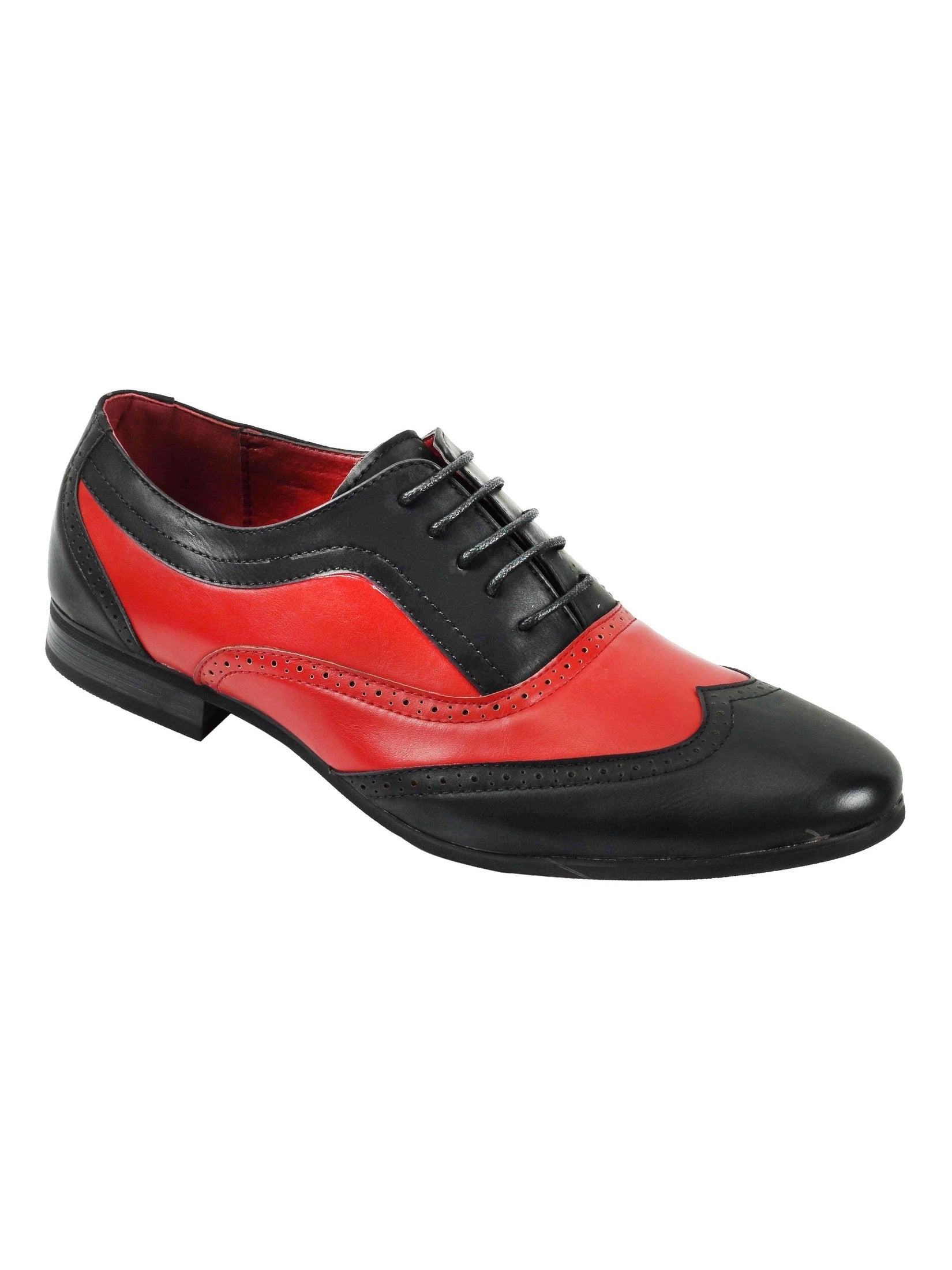 FAUX LEATHER 2 TONE BROGUE LACE UP SHOES