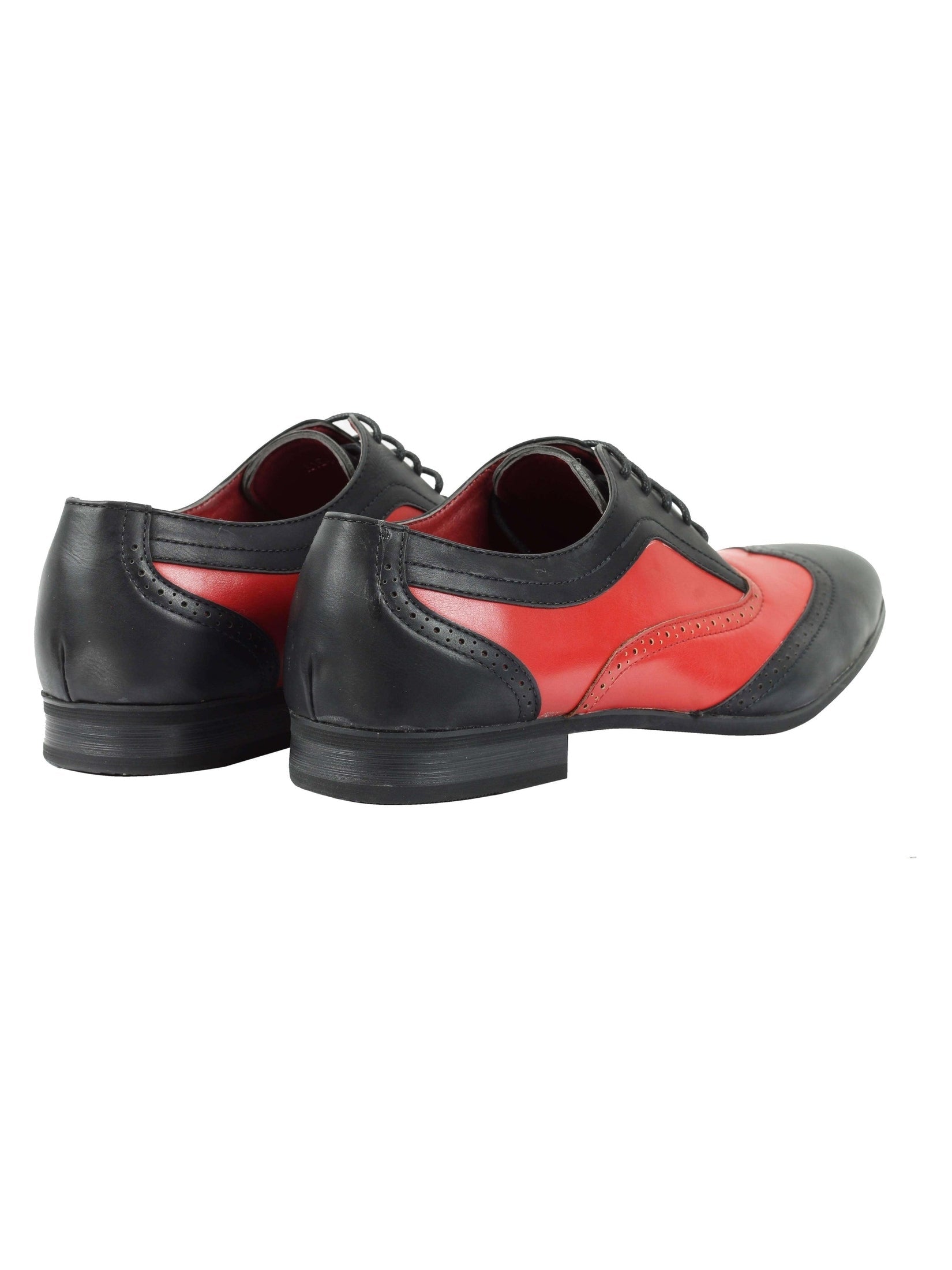 FAUX LEATHER 2 TONE BROGUE LACE UP SHOES