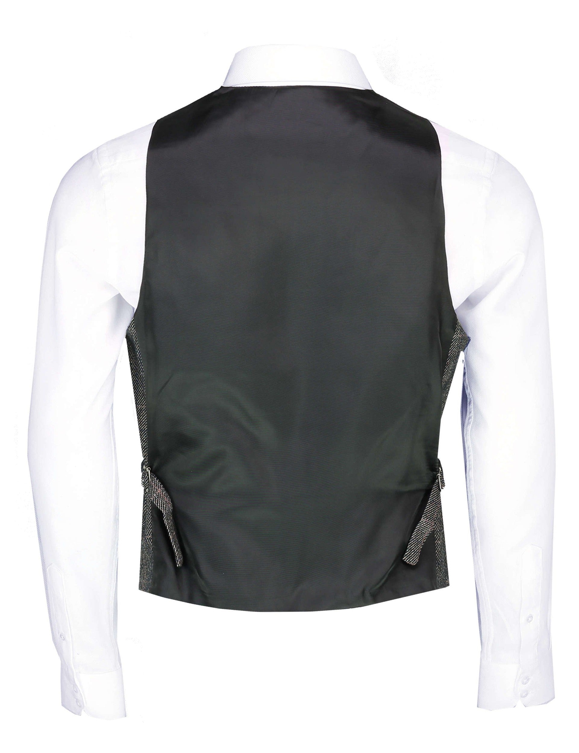 CARER – DOUBLE BREASTED TWEED BROWN WAISTCOAT