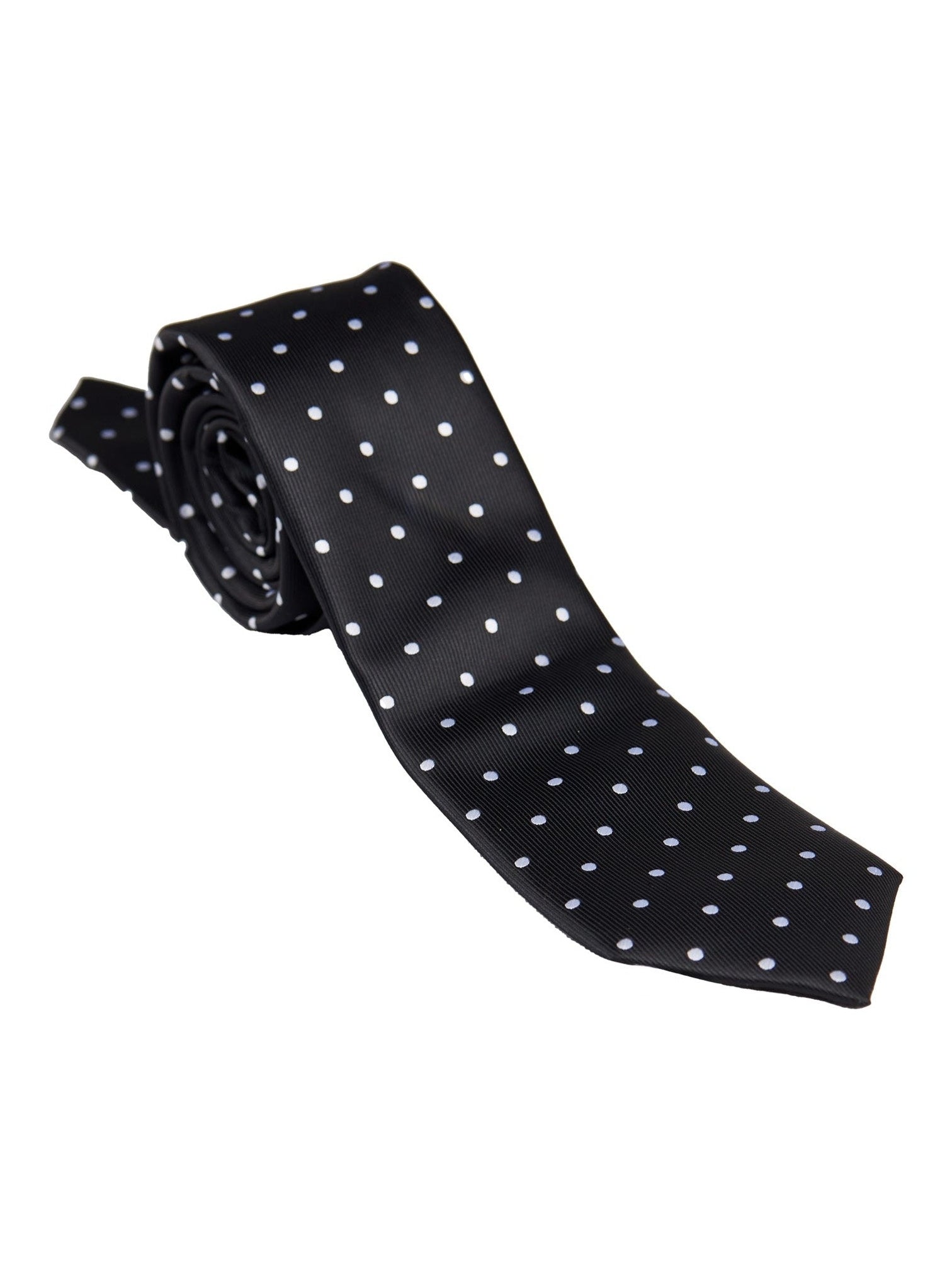 SCHWARZES POLKA-DOT-KRAWATTE-SET