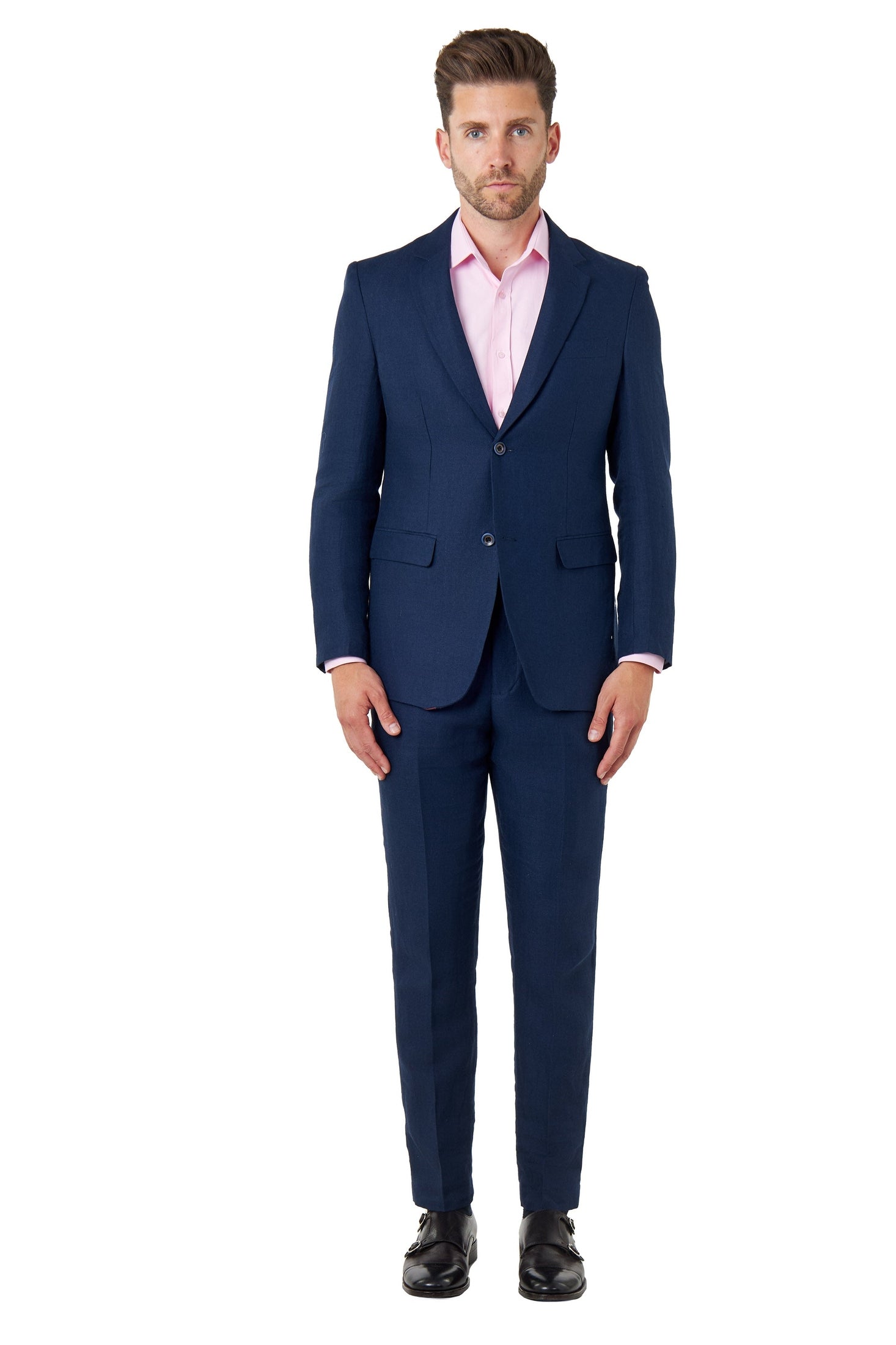 RAY – Herringbone Linen Suit in Tailored Fit