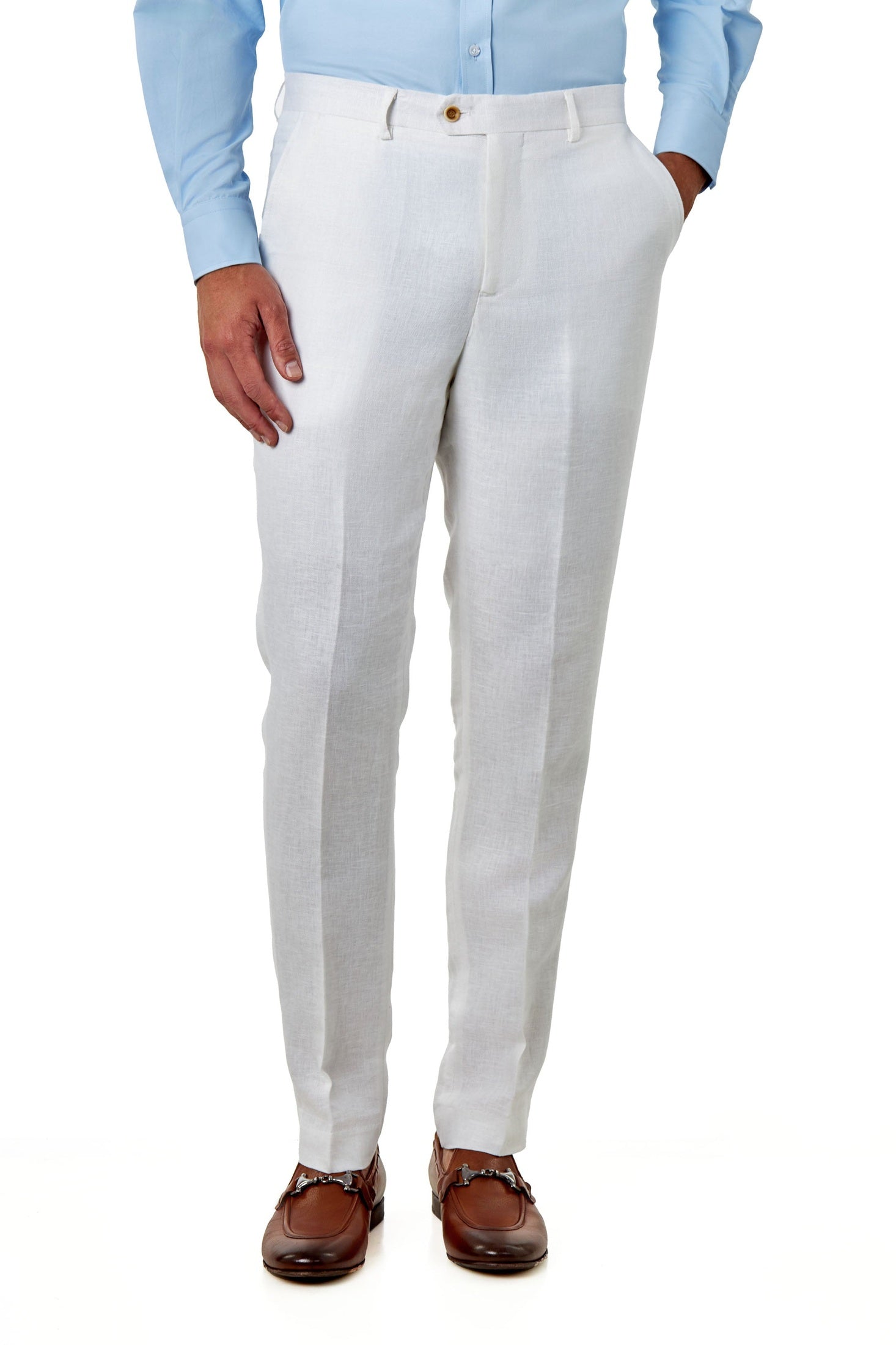 RAY – Herringbone Linen Suit in Tailored Fit