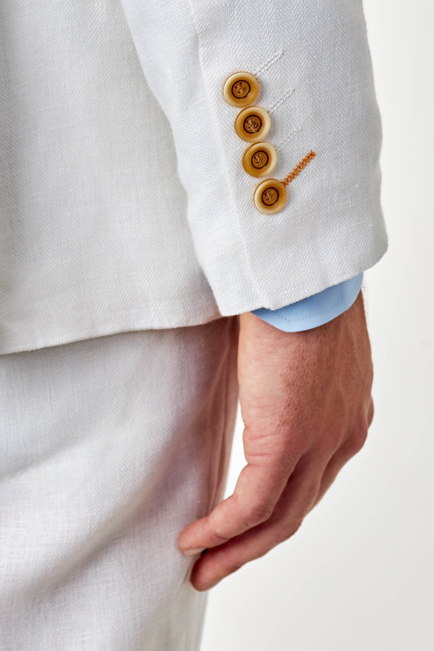 RAY – Herringbone Linen Suit in Tailored Fit