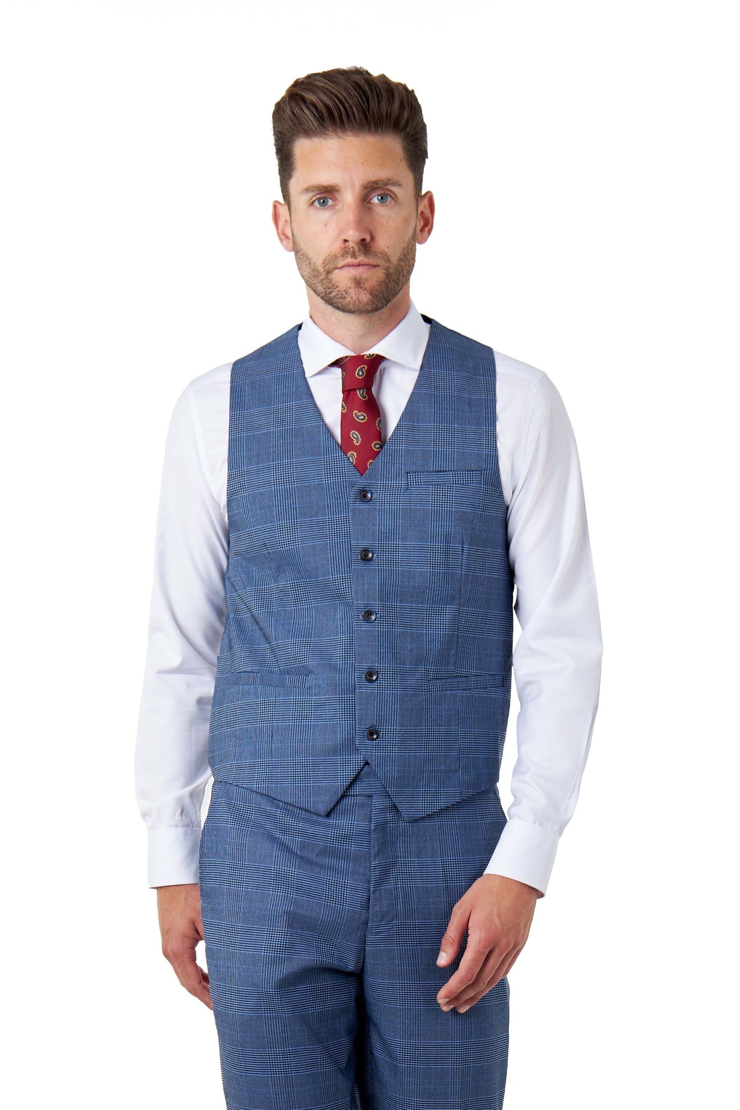EKON - Prince of Wales Check Suit 3 Piece
