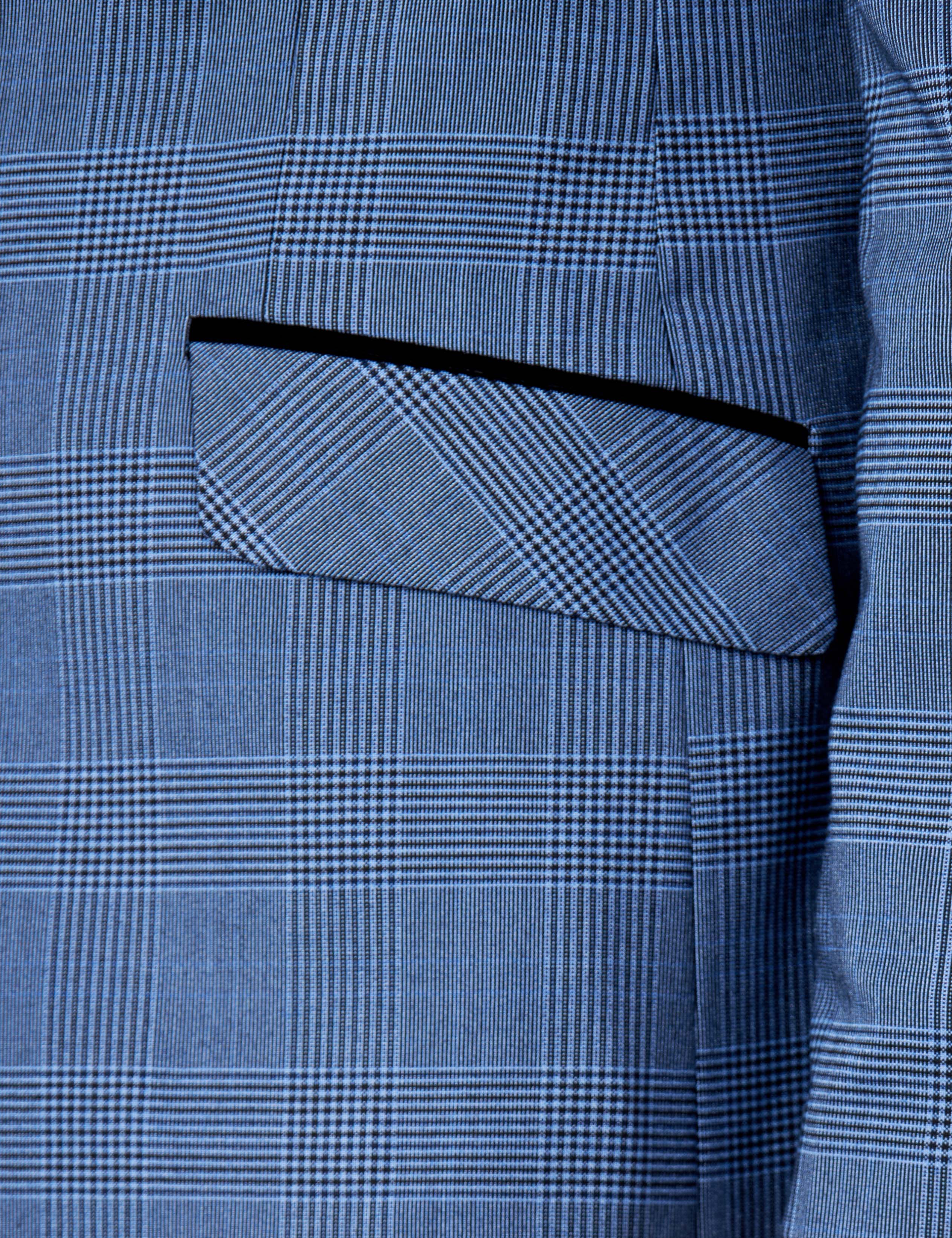 EKON – Blue Price of Wales Check Tailored Suit Jacket