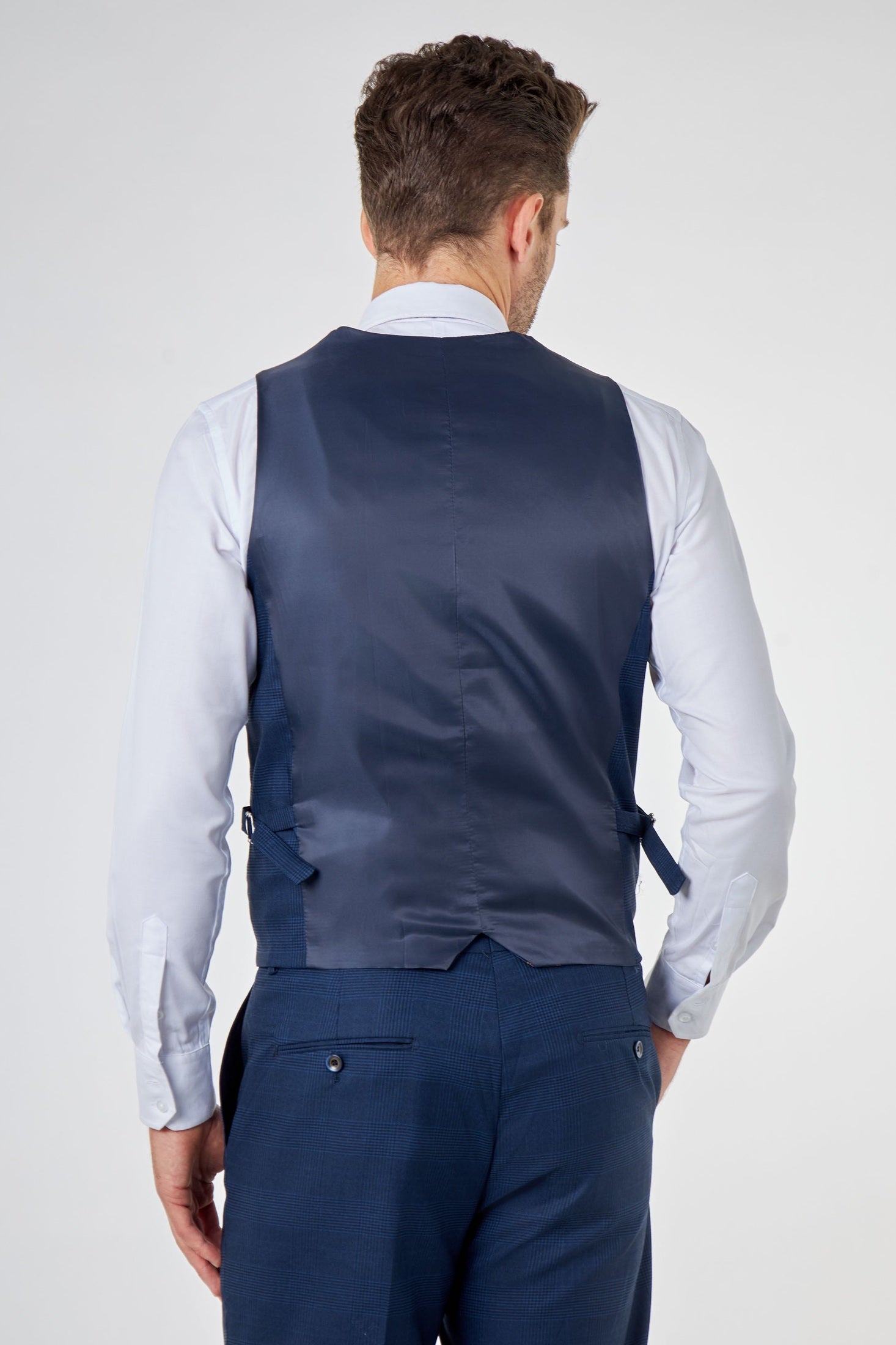 EKON - Prince of Wales Check Suit 3 Piece Tailored Fit