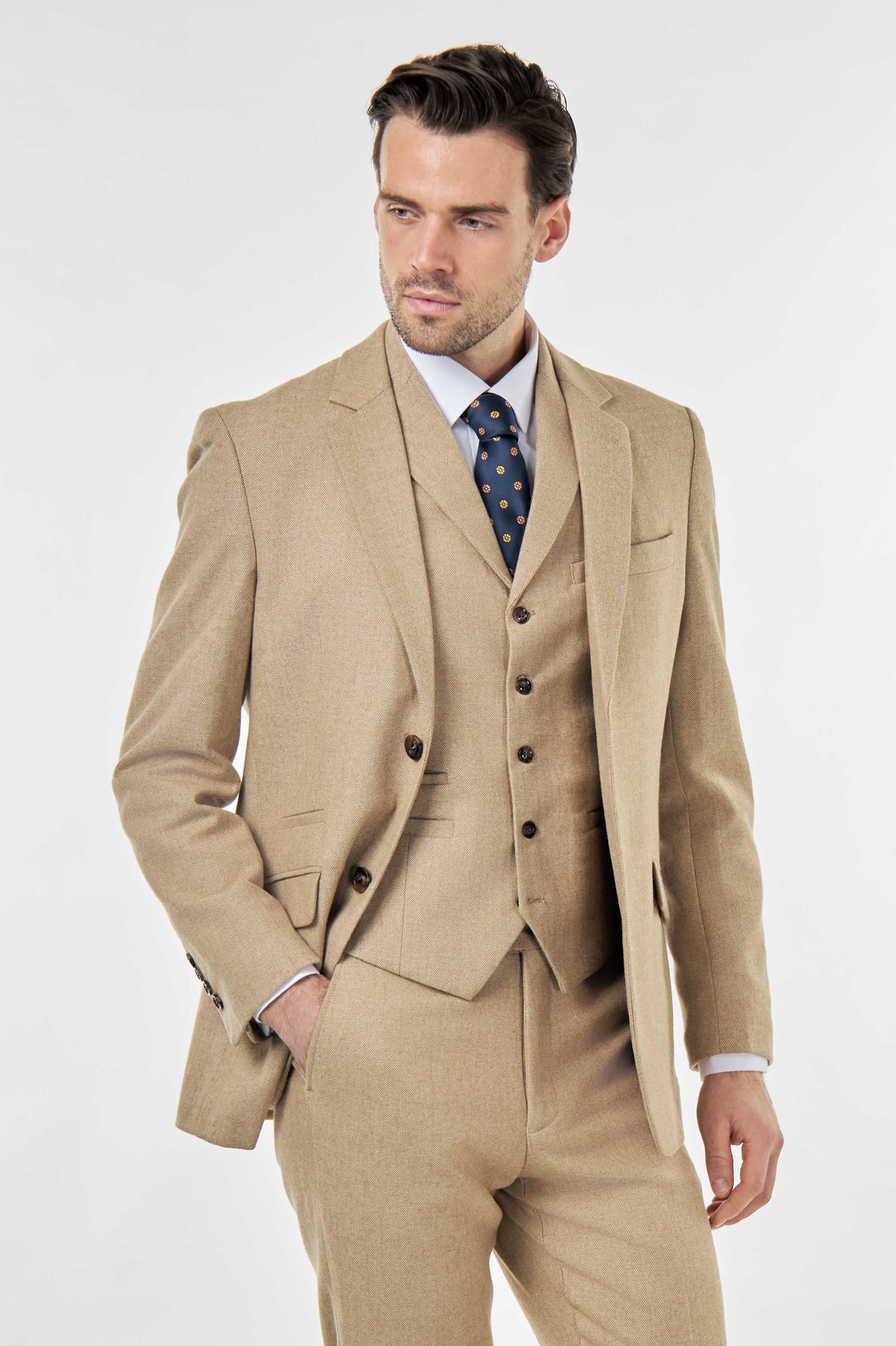 BRUCE – Tailored Wool Rich Suit Herringbone