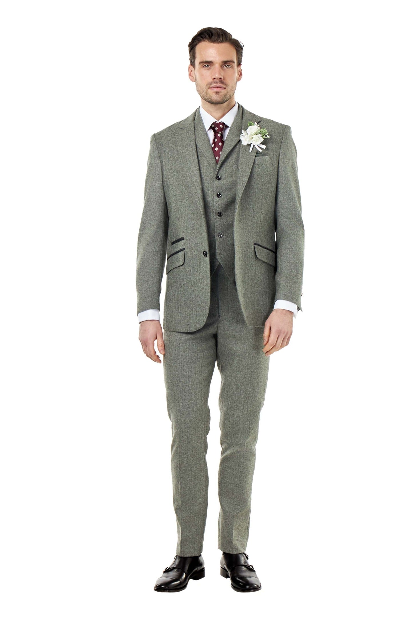BRUCE – Tailored Wool Rich Suit Herringbone