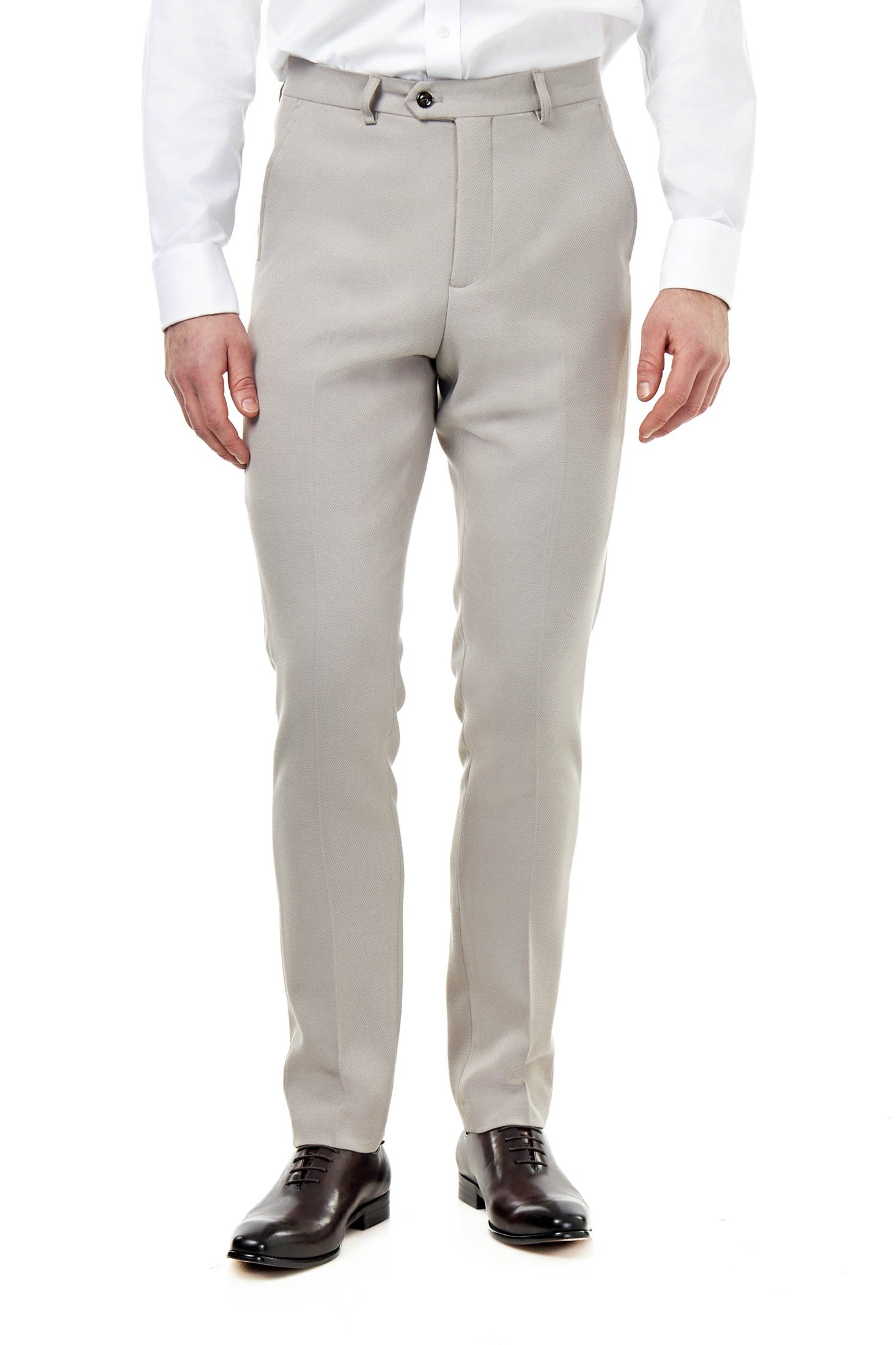 ZAK - Taupe Honeycomb Tailored 3 Piece Suit