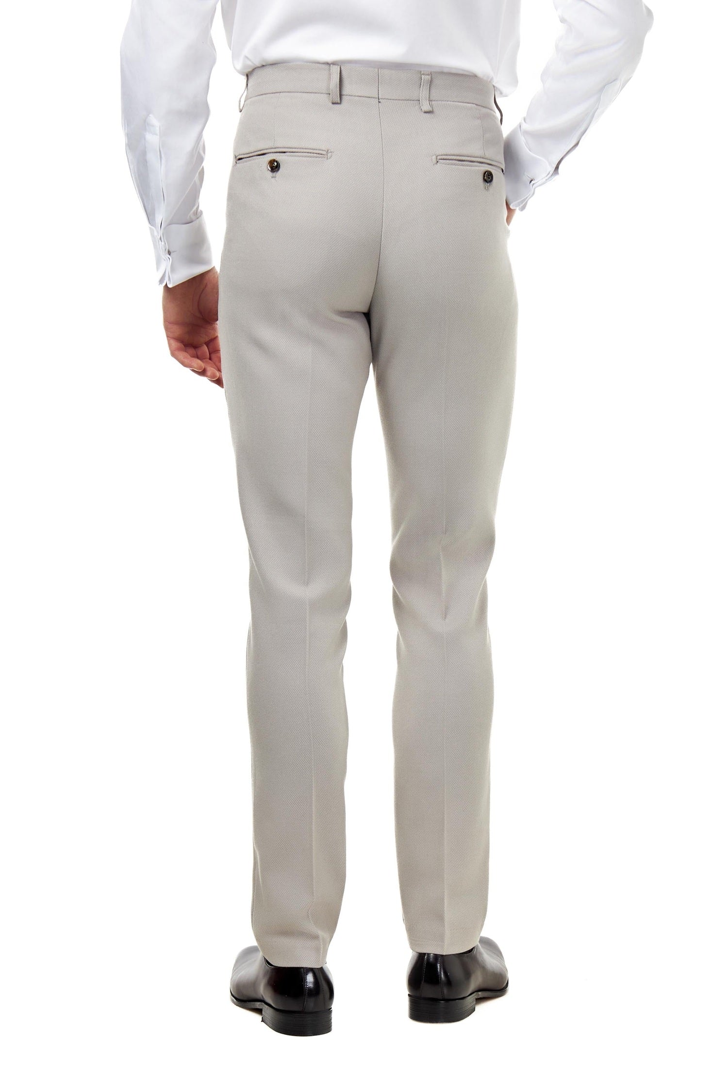 ZAK - Taupe Honeycomb Tailored 3 Piece Suit