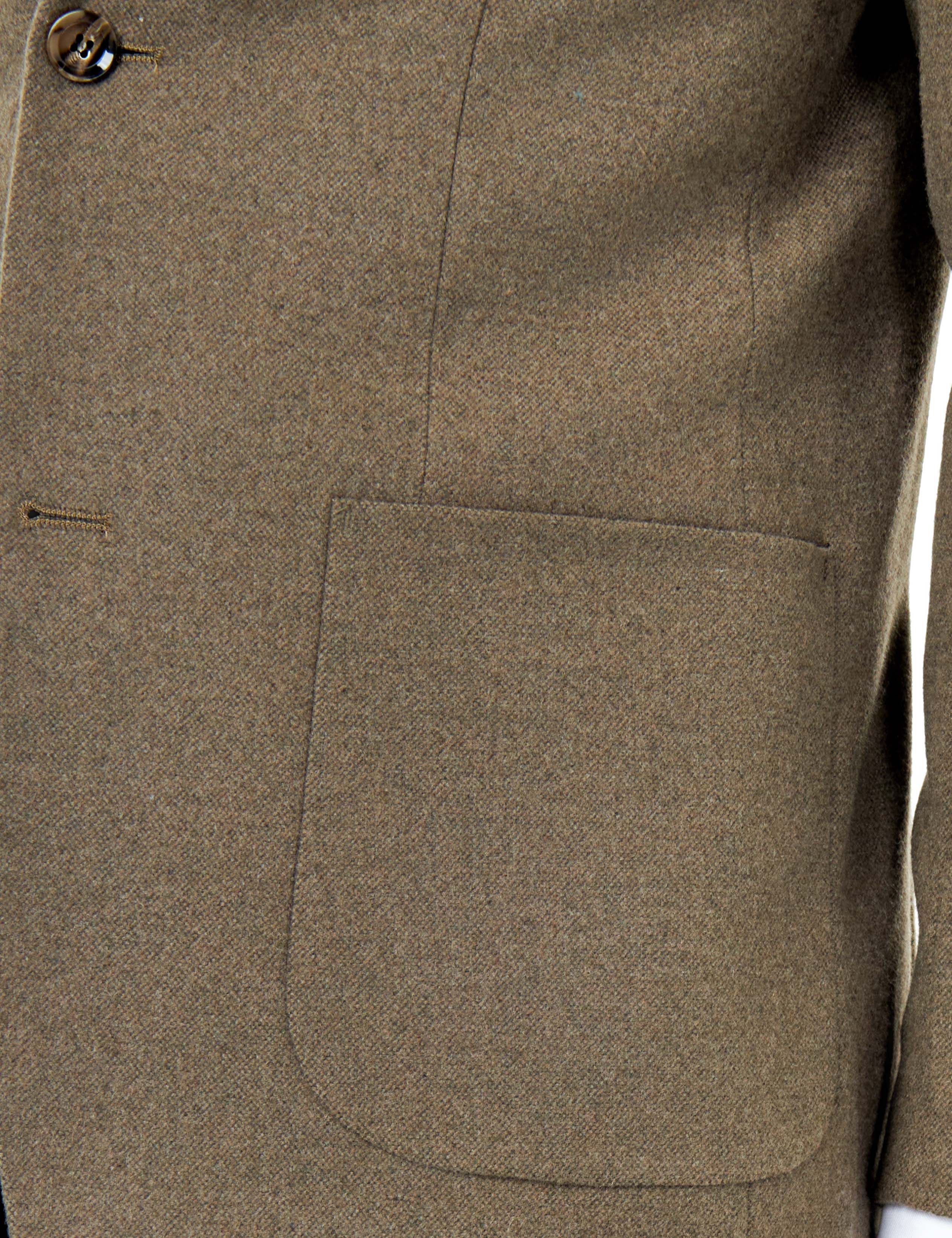 SEAN – Khaki Wool Blend Stretch Tweed Jacket