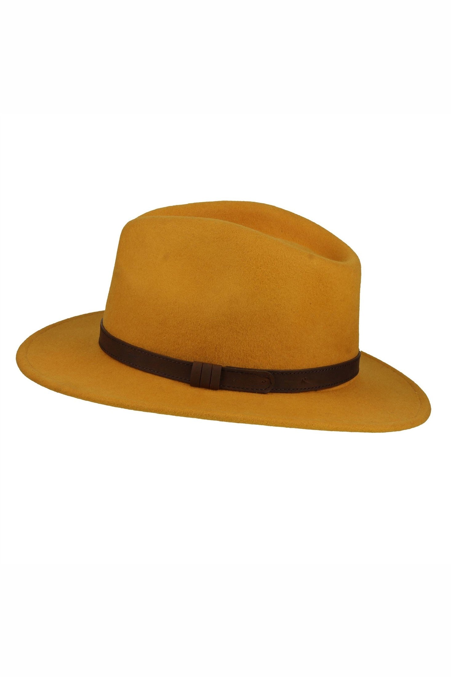 Unisex Vintage 100% Felt Wool Wide Brim Crushable Fedora Hat