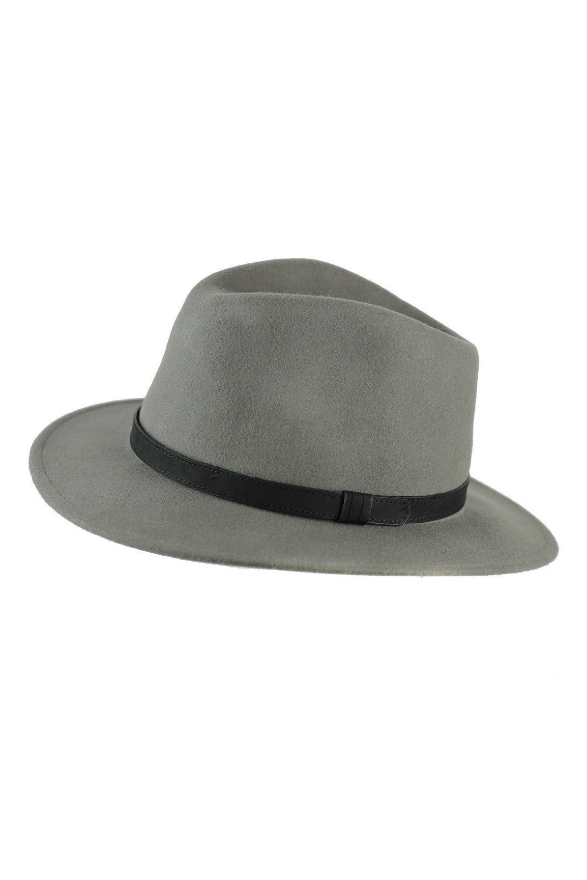Unisex Vintage 100% Felt Wool Wide Brim Crushable Fedora Hat