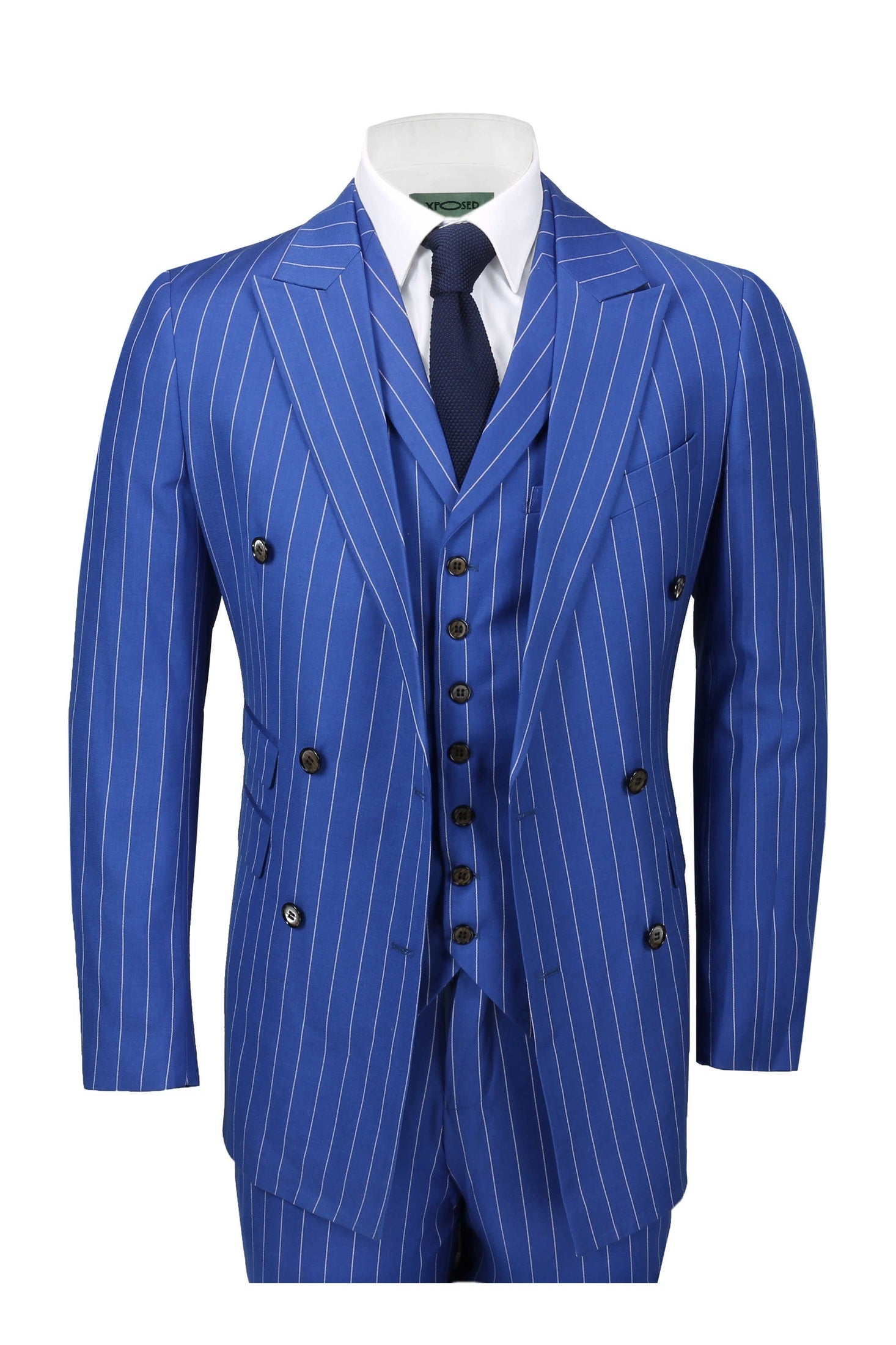 3 Piece Double Breasted Stripe Classic Retro Suit