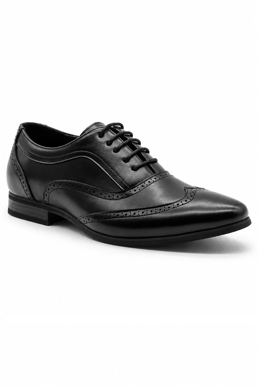 Men's Black Wingtip Brogue Oxford Formal Shoes