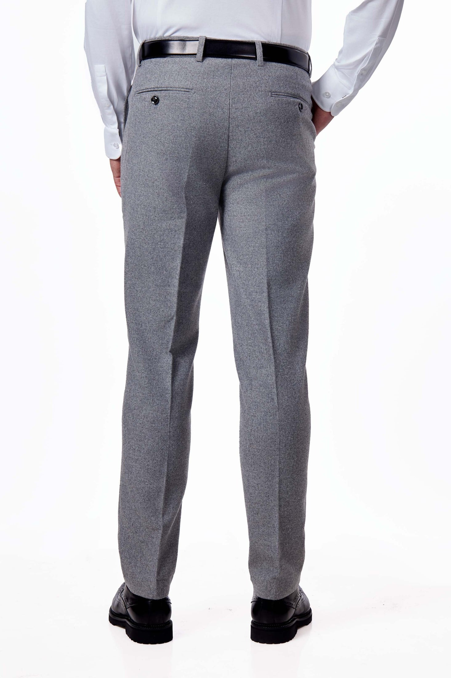 Tailored Fit Wool Blend Flannel Two-Piece Suit