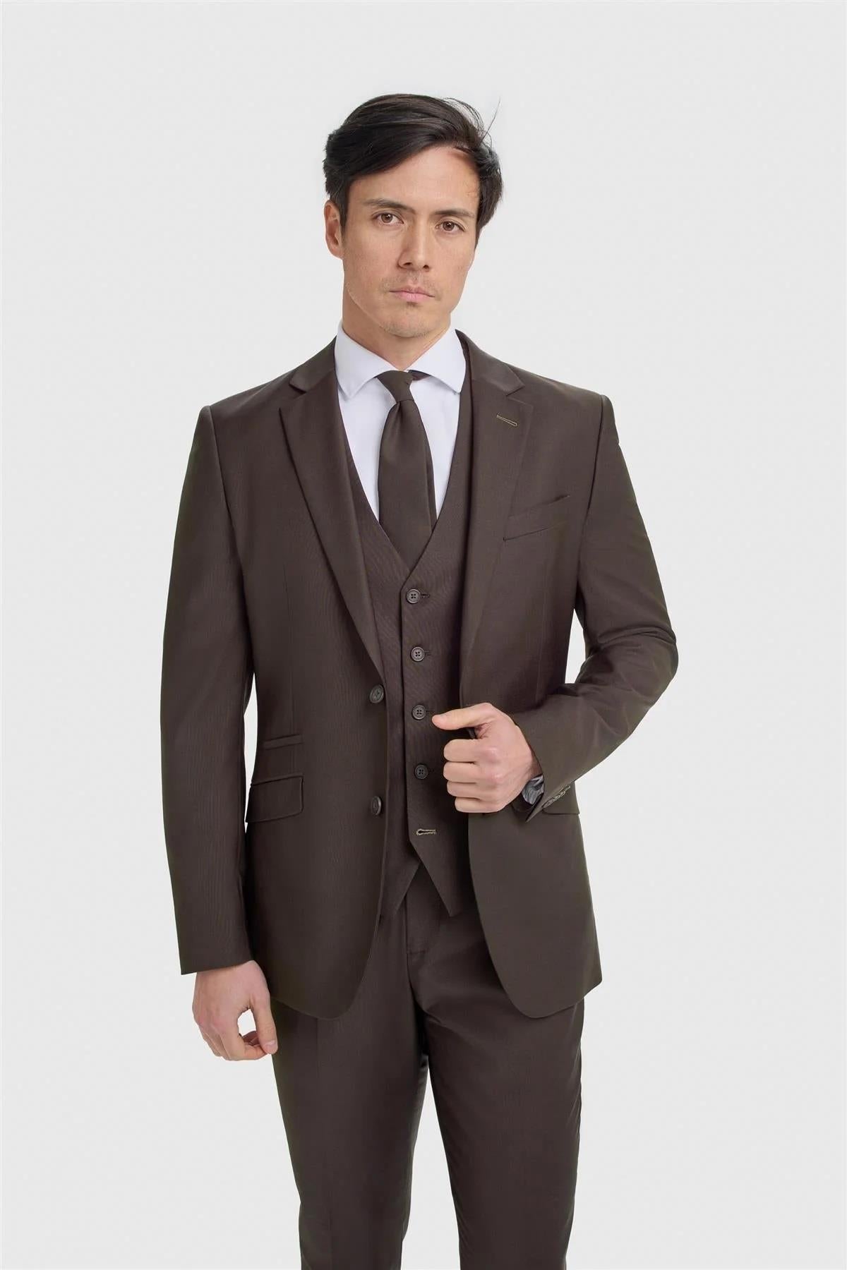 Cavani Bond Auburn Men’s Wool Blend Tailored Fit Blazer