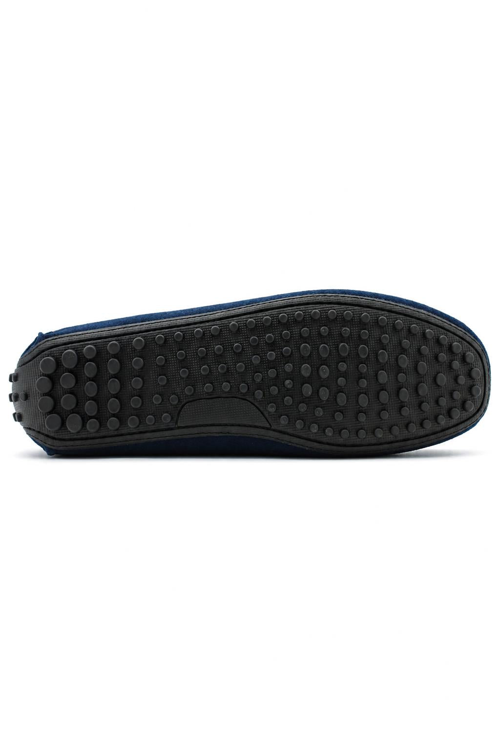 MAT Men's Real Suede Pebble Sole Loafers - Blue Driving Shoes