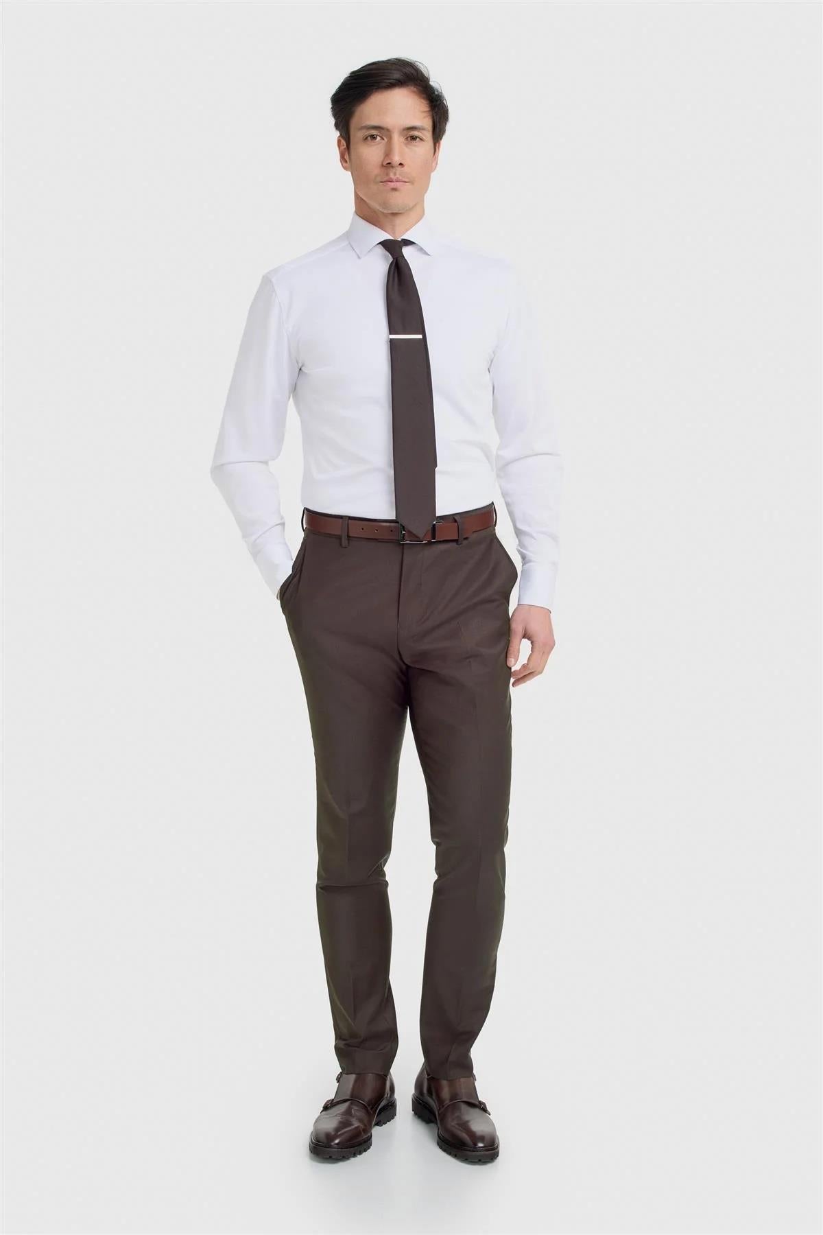 Cavani Bond Auburn Men’s Wool Blend Tailored Trousers