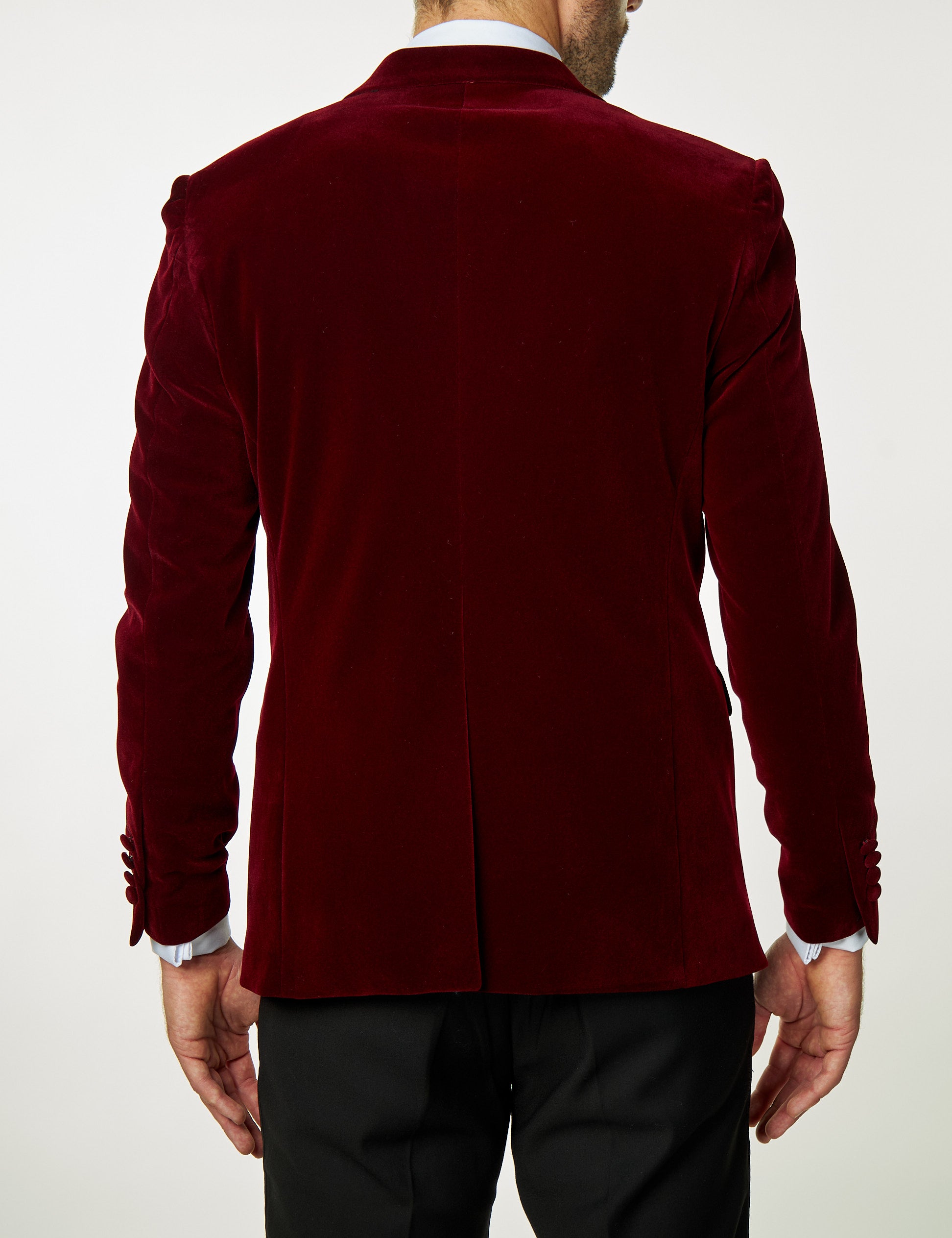 GARY- MAROON VELVET BLAZER